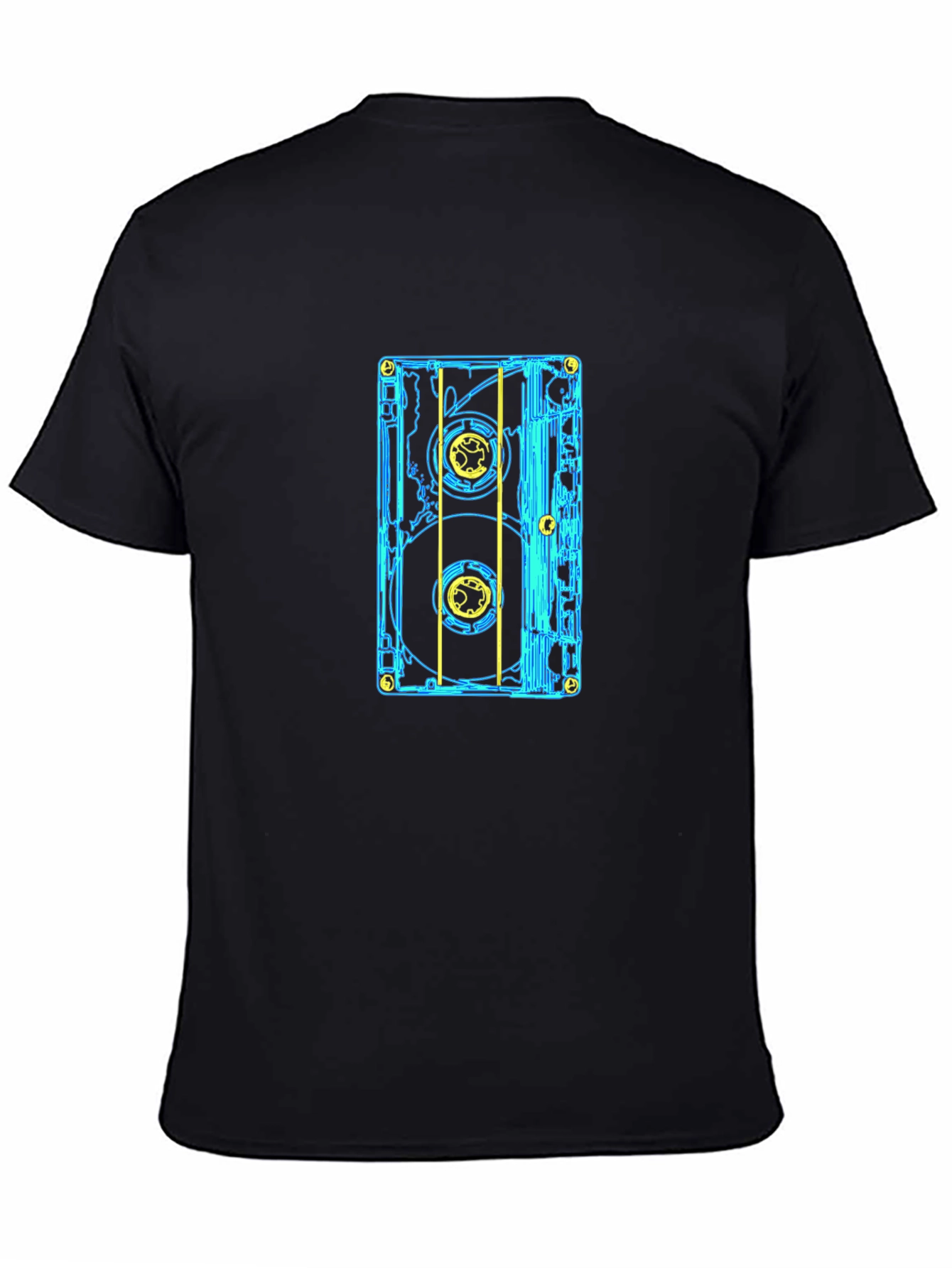 Black Retro Cassette Tape Graphic Tee - Black view 4
