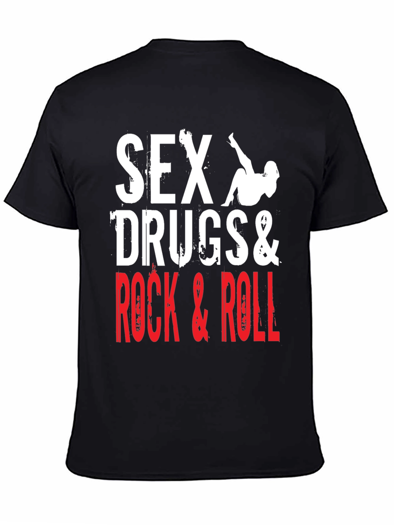 Black Sex, Drugs & Rock and Roll Graphic T-Shirt view 4