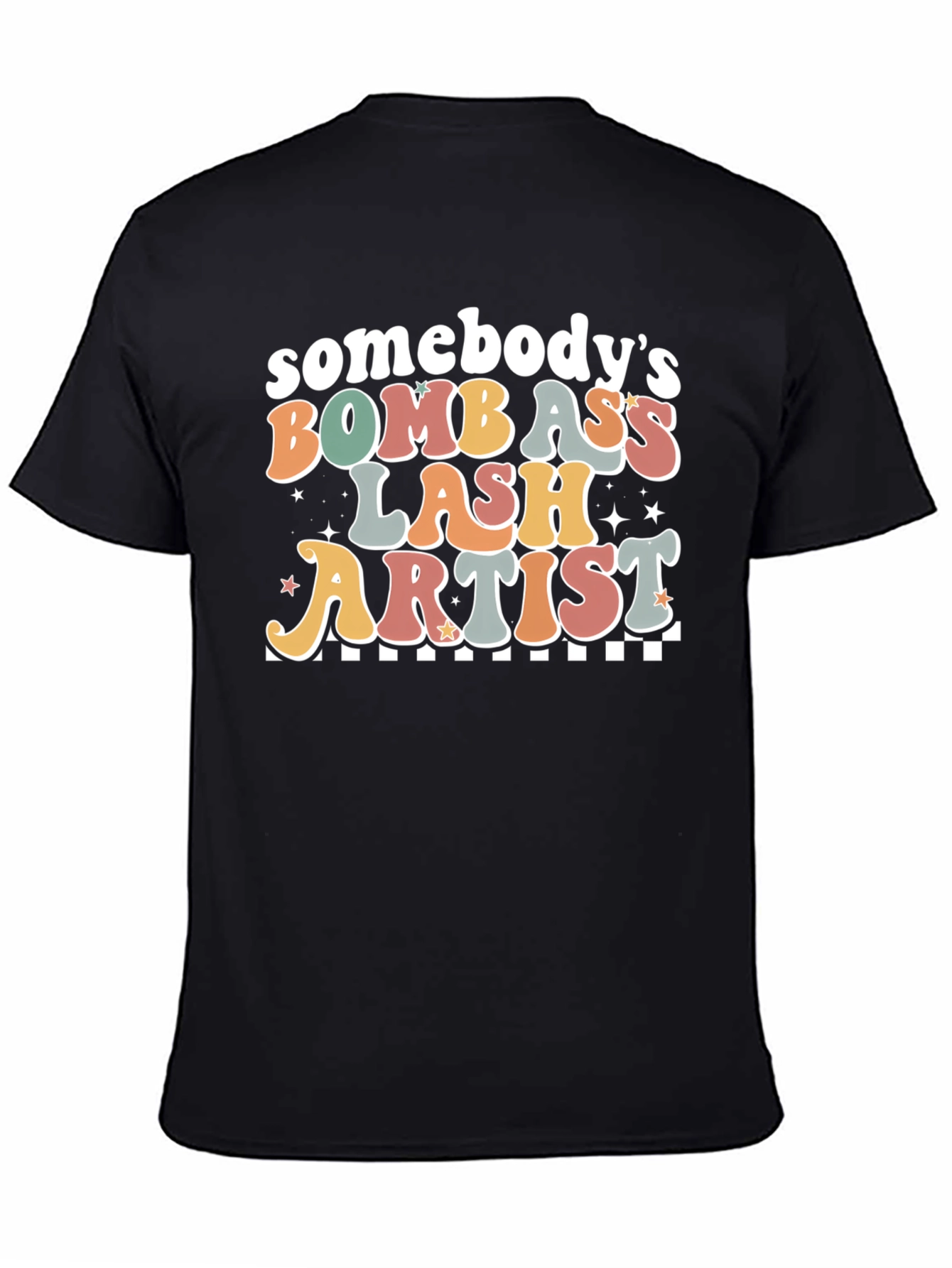 Black Somebody's Bomb Ass Lash Artist Graphic Tee view 4