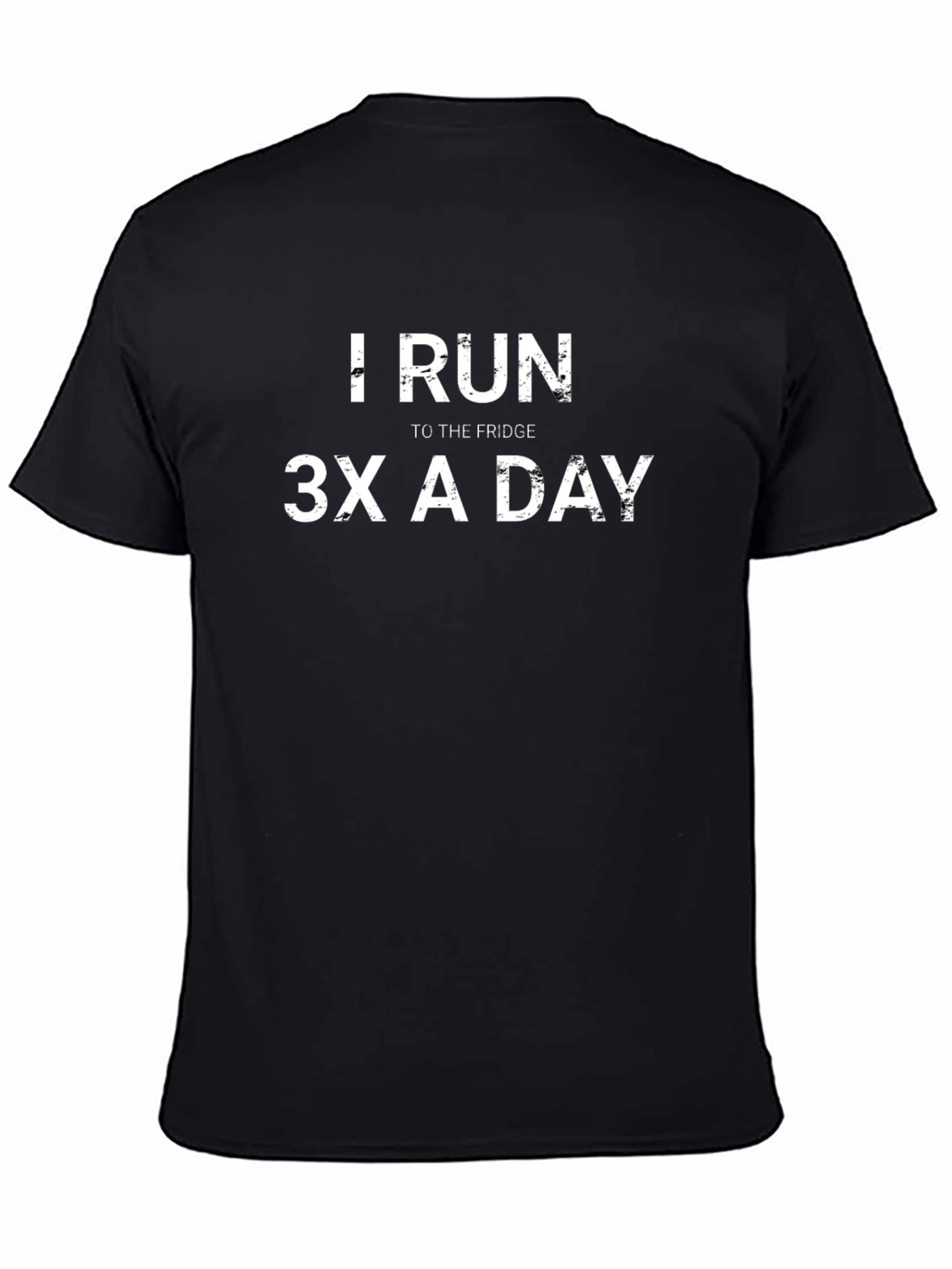 Black Funny "I Run to the Fridge" Graphic Tee view 4