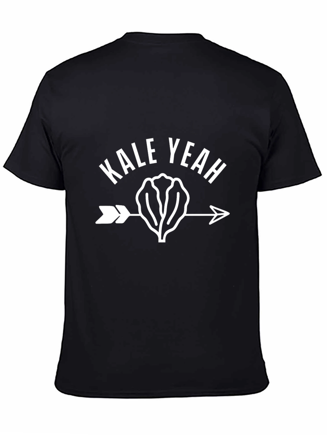 Black Kale Yeah Arrow Graphic Tee - Unisex Black T-Shirt view 4