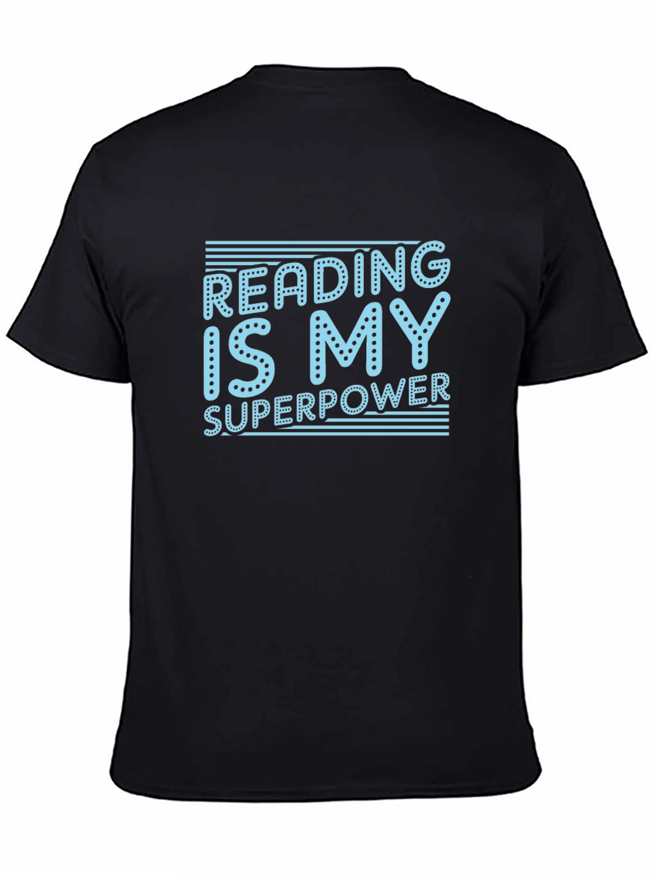 Black Reading Is My Superpower T-Shirt - Black view 4