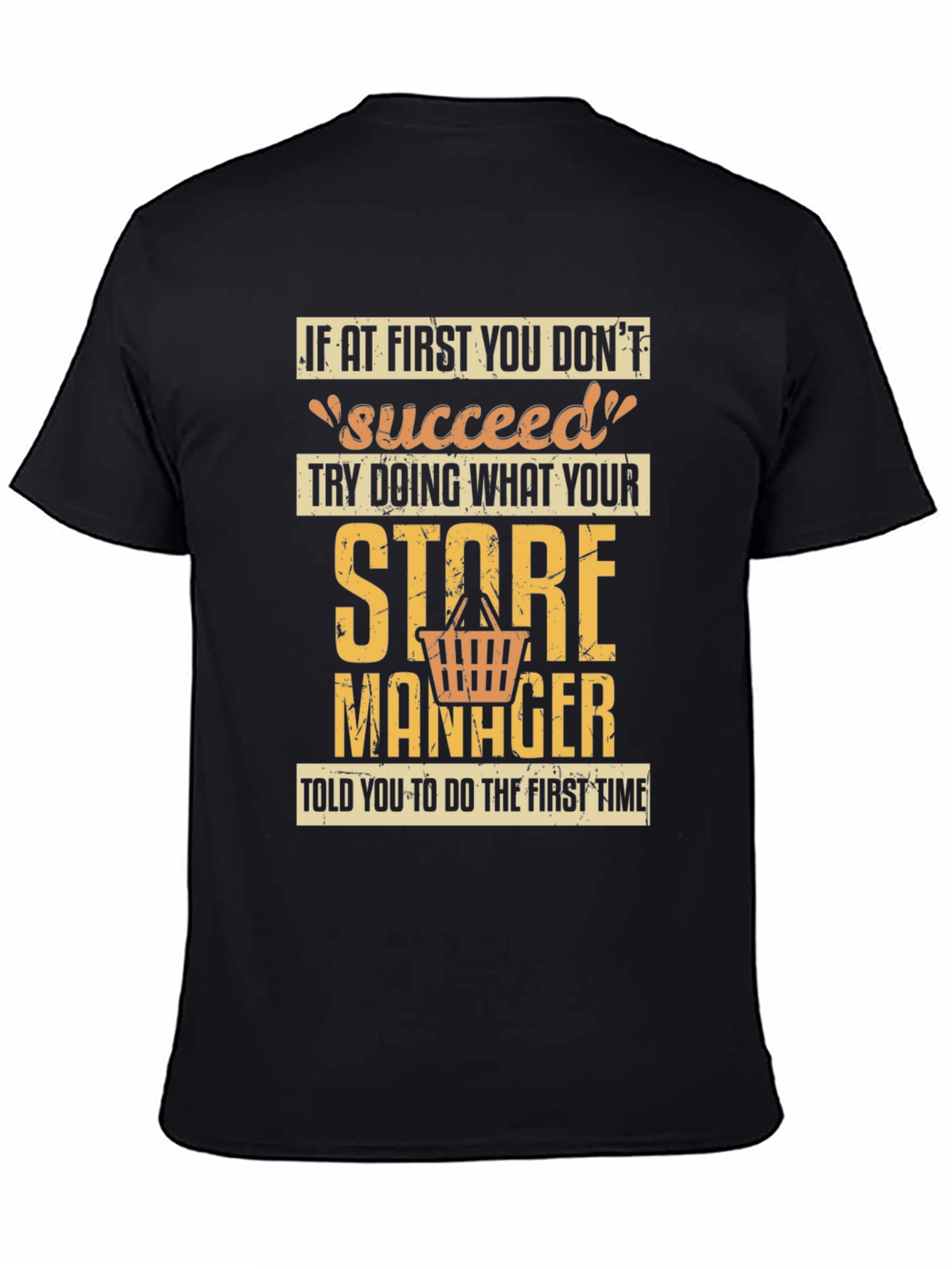 Black Store Manager Graphic T-Shirt view 4