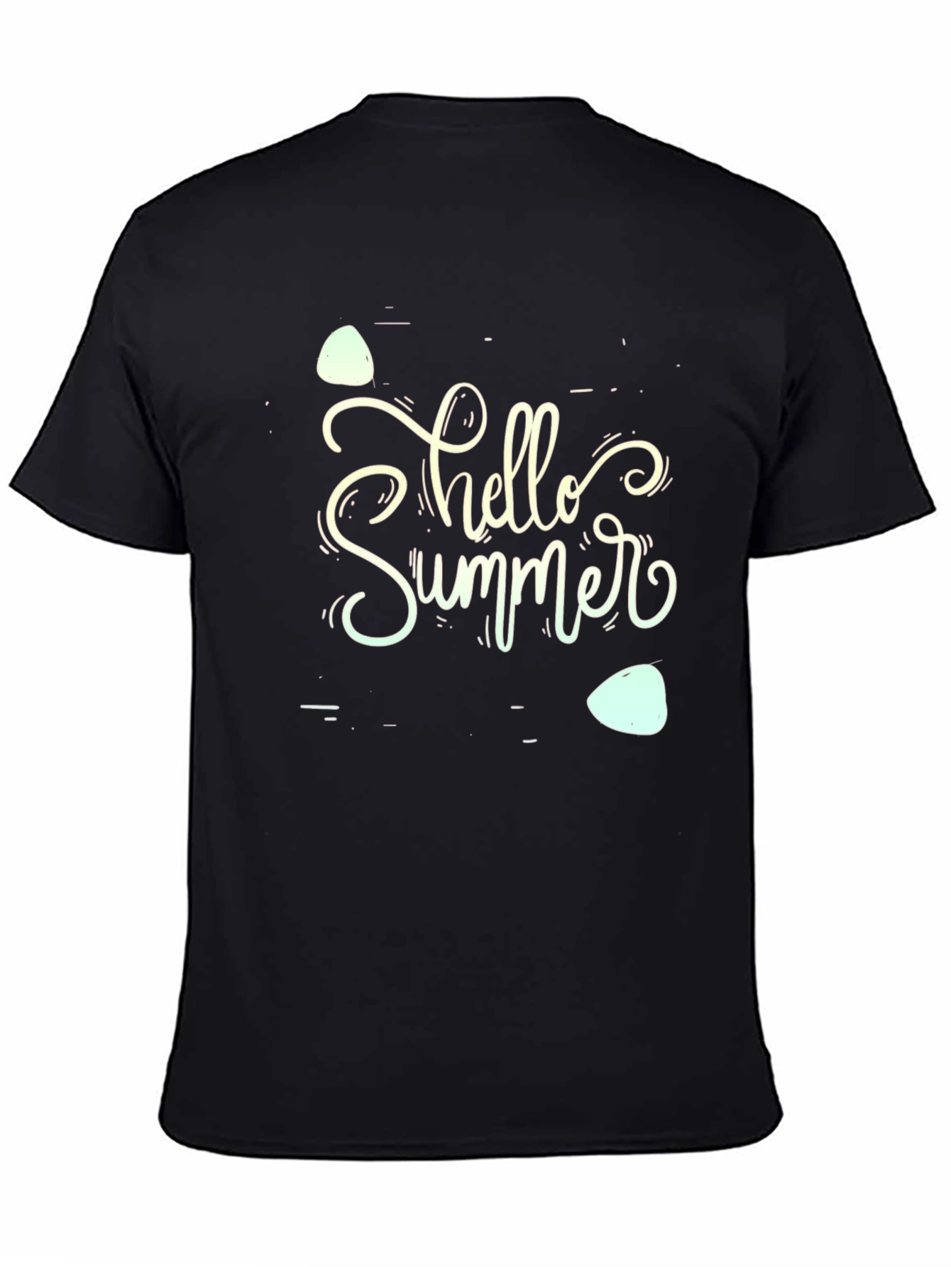 Black Hello Summer Black T-Shirt view 4