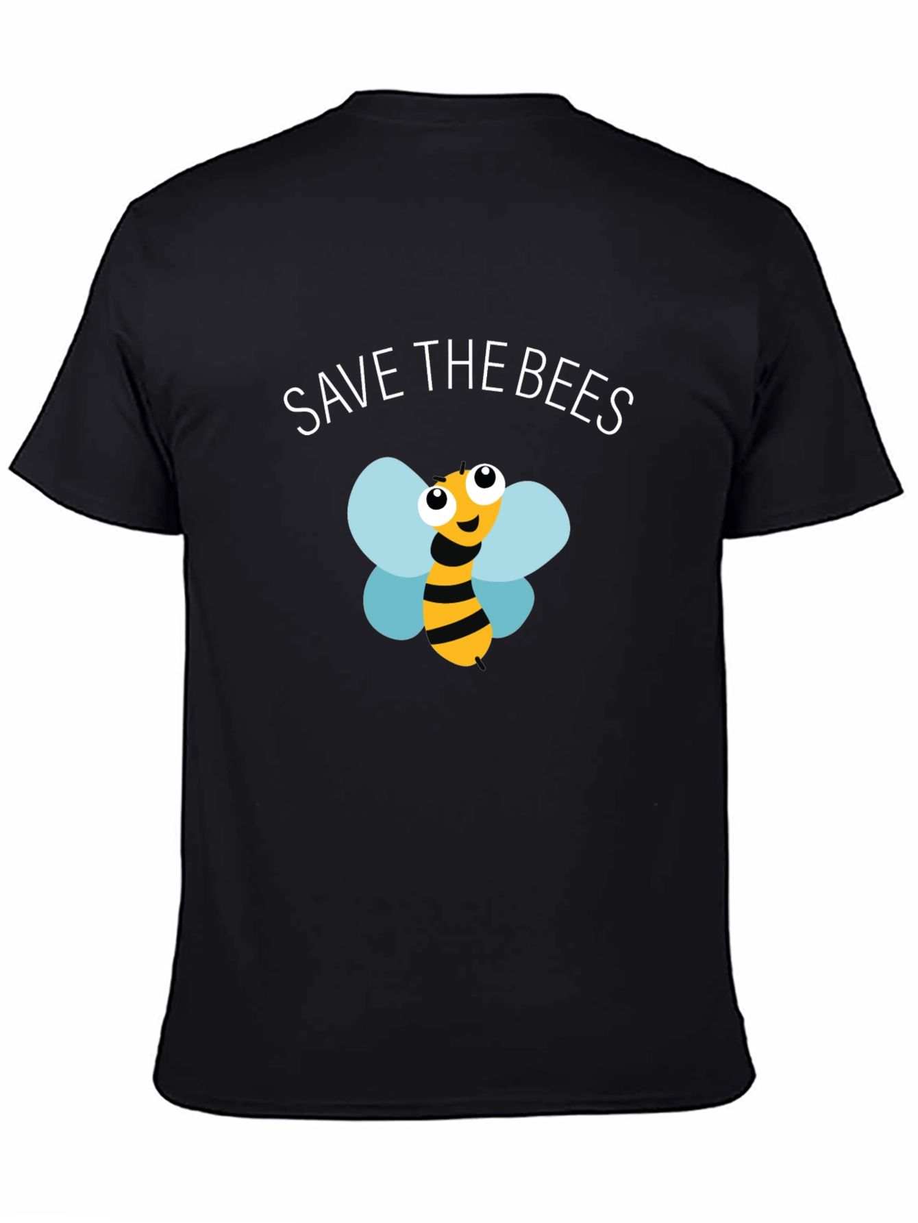 Black Save the Bees T-Shirt - Black Graphic Tee view 4