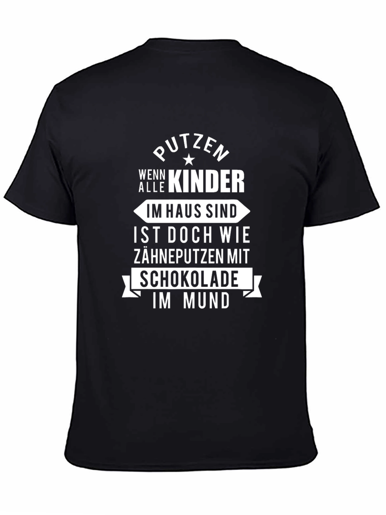Black Funny German "Putzin" T-Shirt - Cleaning When Kids Are Home view 4