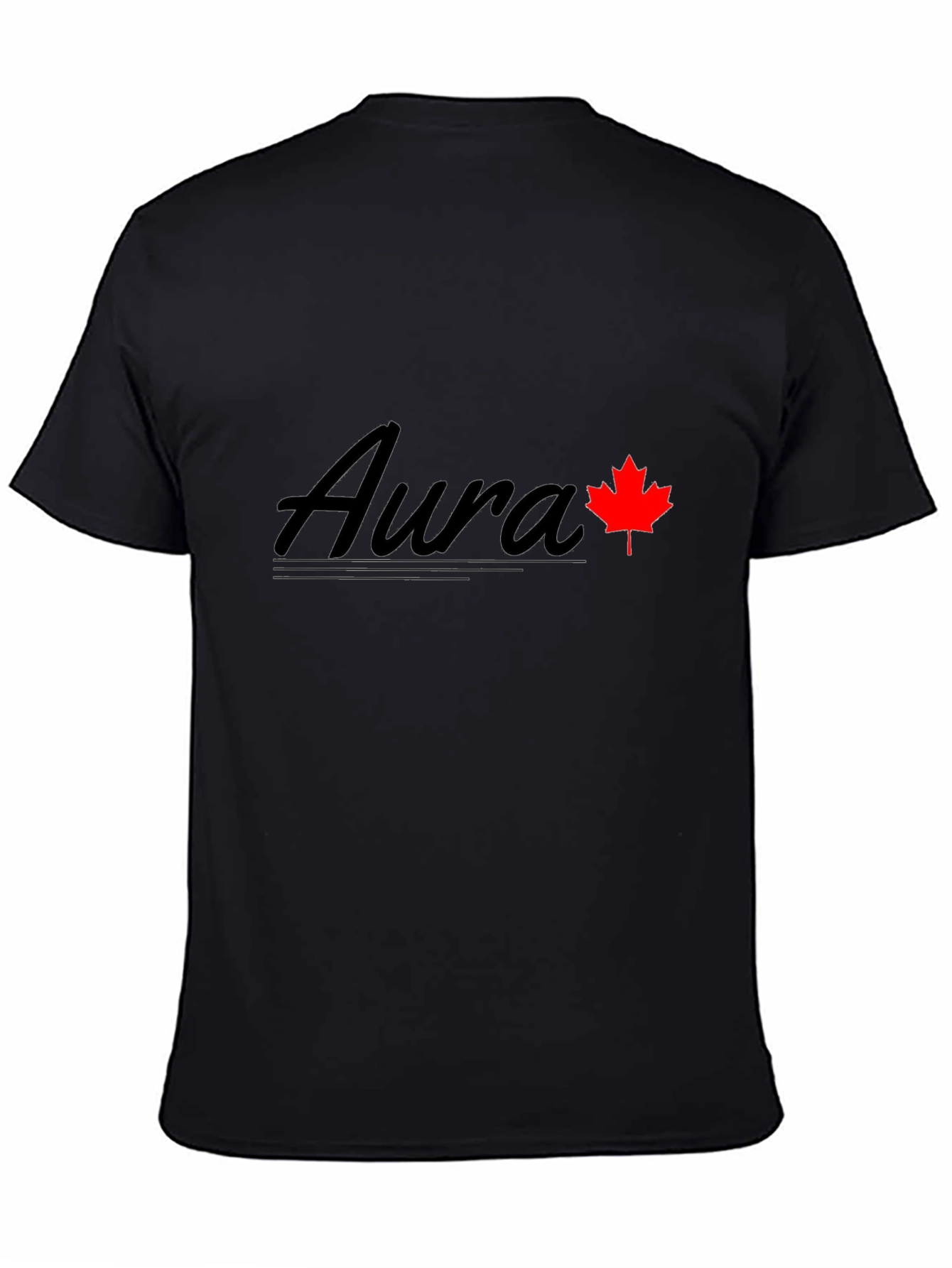 Black Aura Maple Leaf Graphic Tee - Black view 4