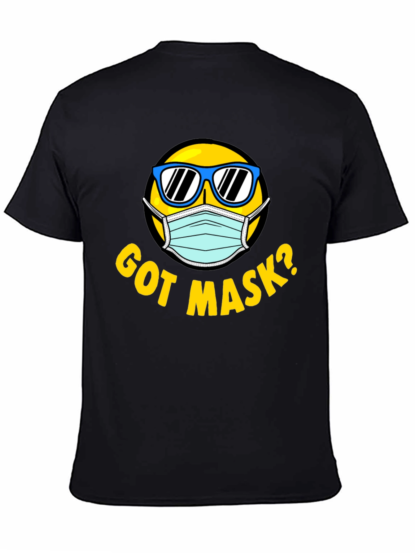 Black Got Mask? Graphic T-Shirt view 4