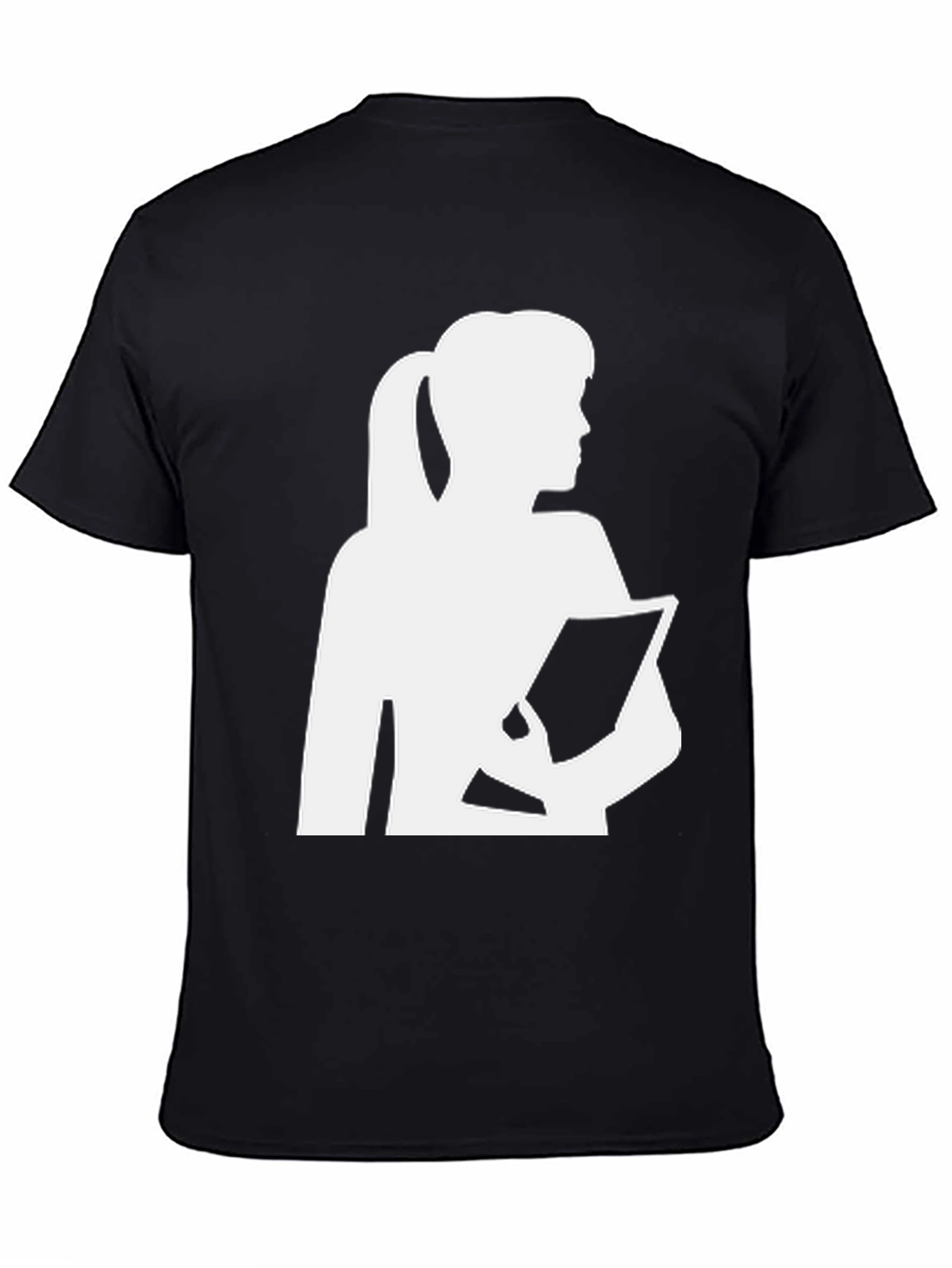 Black Silhouette Woman Graphic Tee view 4