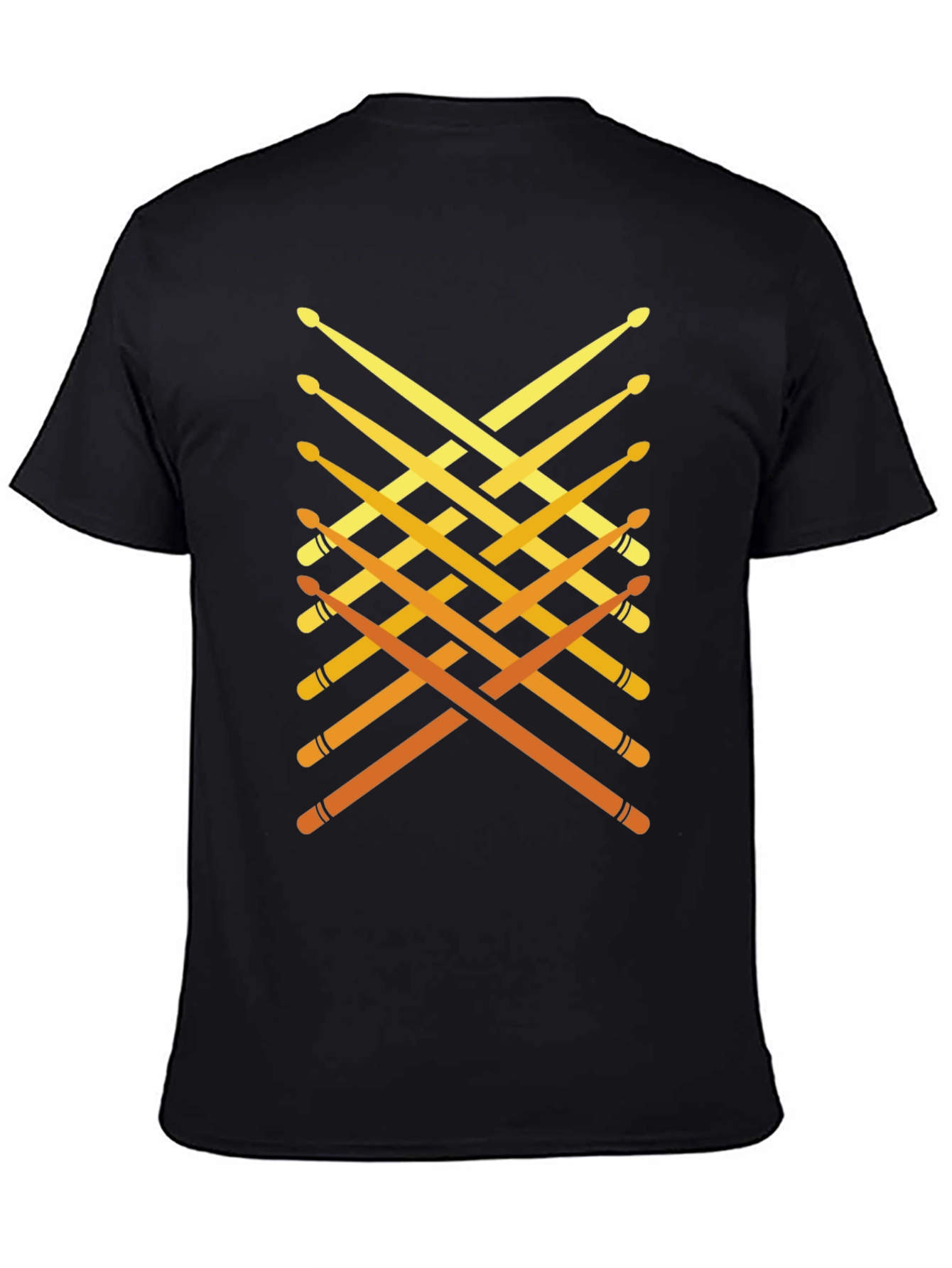 Black Drumsticks Graphic Tee - Musician Style view 4