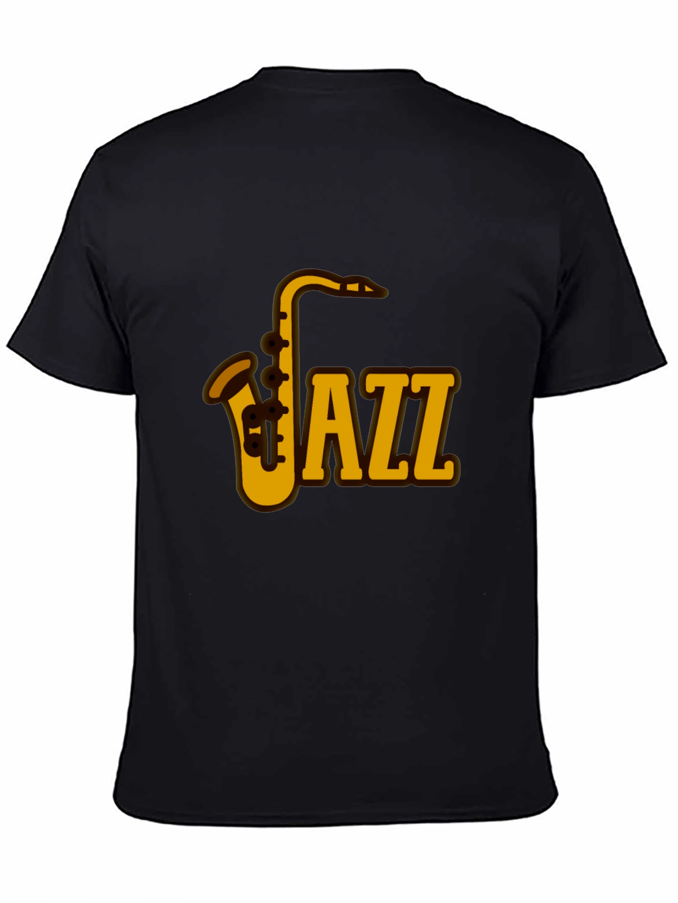 Black Jazz Saxophone Graphic Tee - Music Lover's T-Shirt view 4