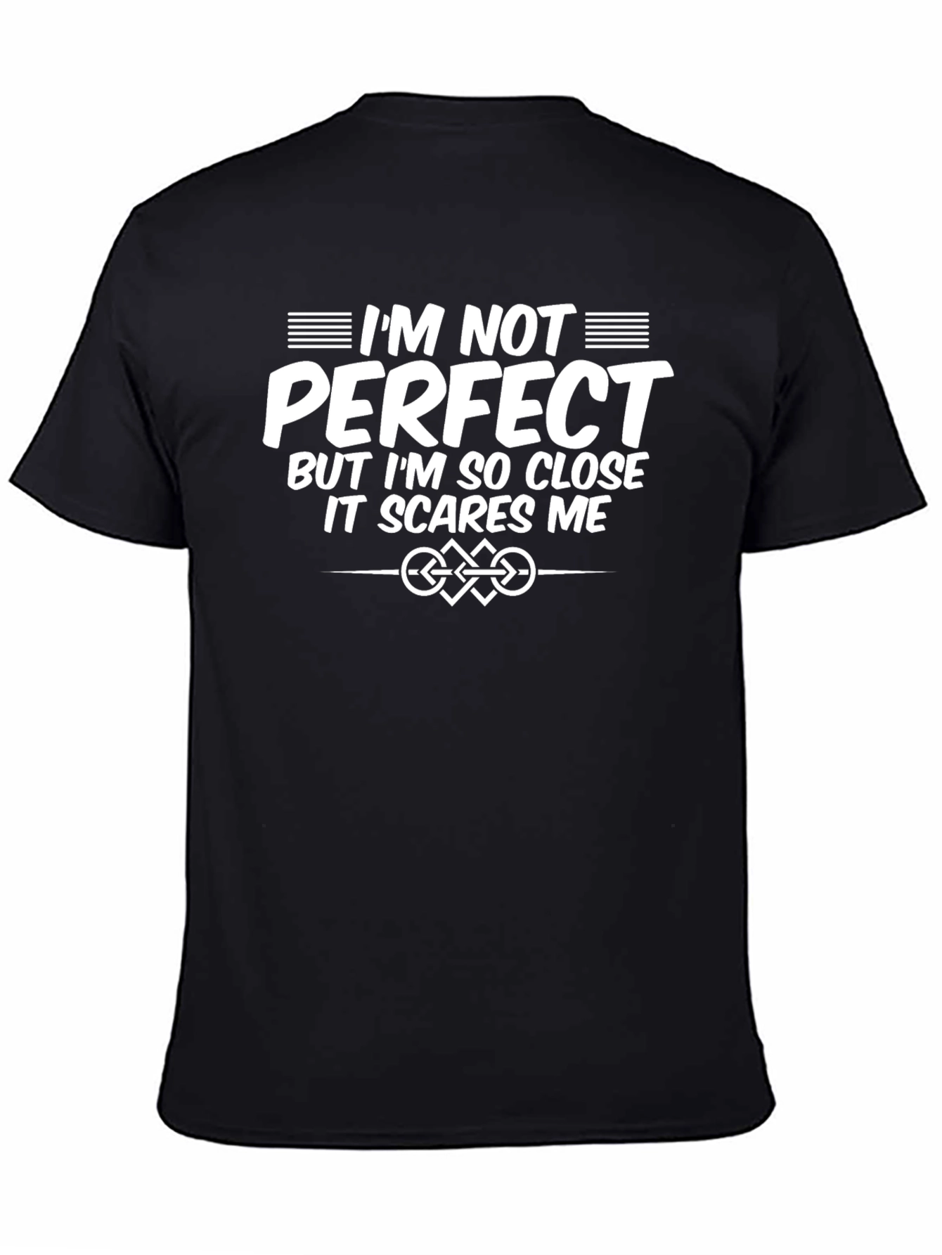 Black I'm Not Perfect T-Shirt view 4