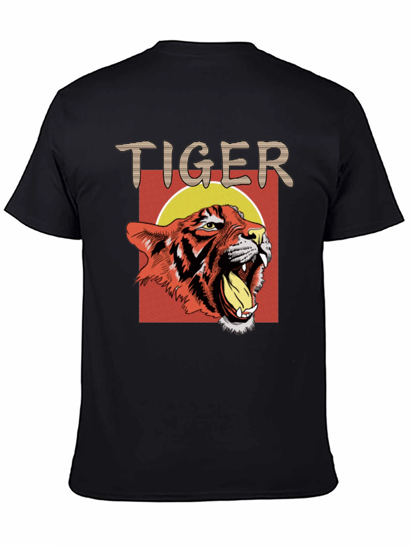 Black Tiger Graphic Tee - Bold Animal Print T-Shirt view 4