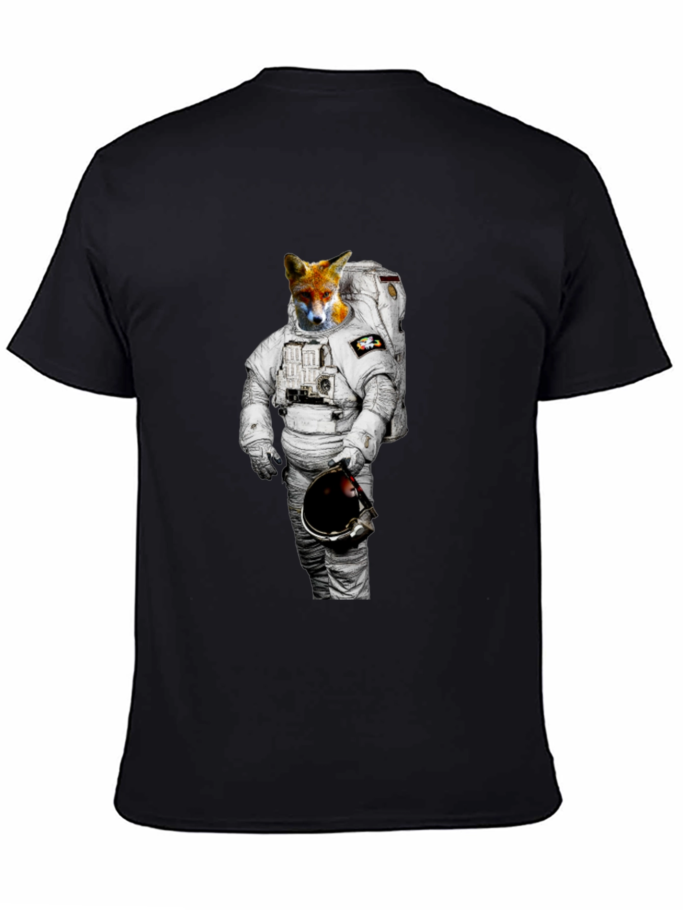 Black Fox Astronaut Graphic Tee - Mens Black T-Shirt view 4