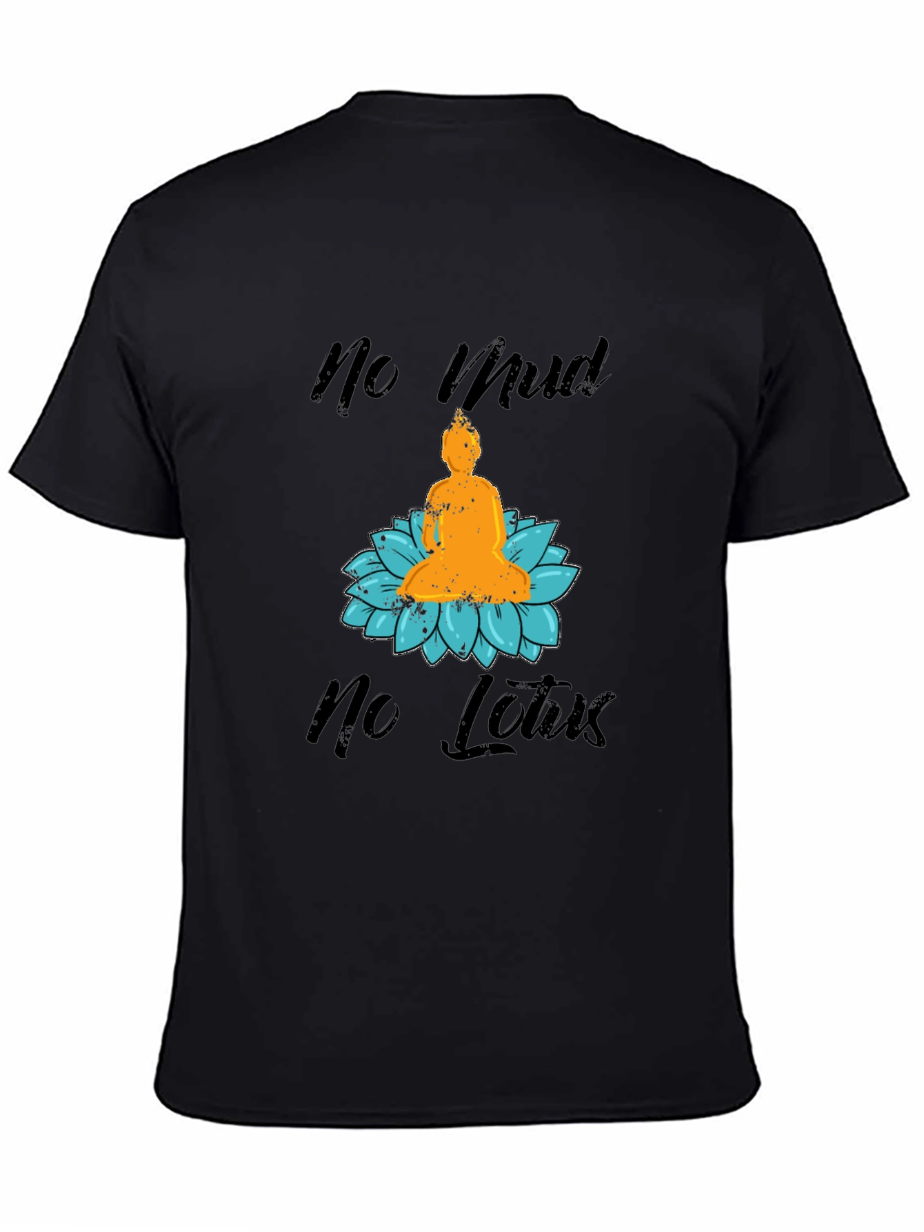 Black No Mud No Lotus Graphic Tee view 4
