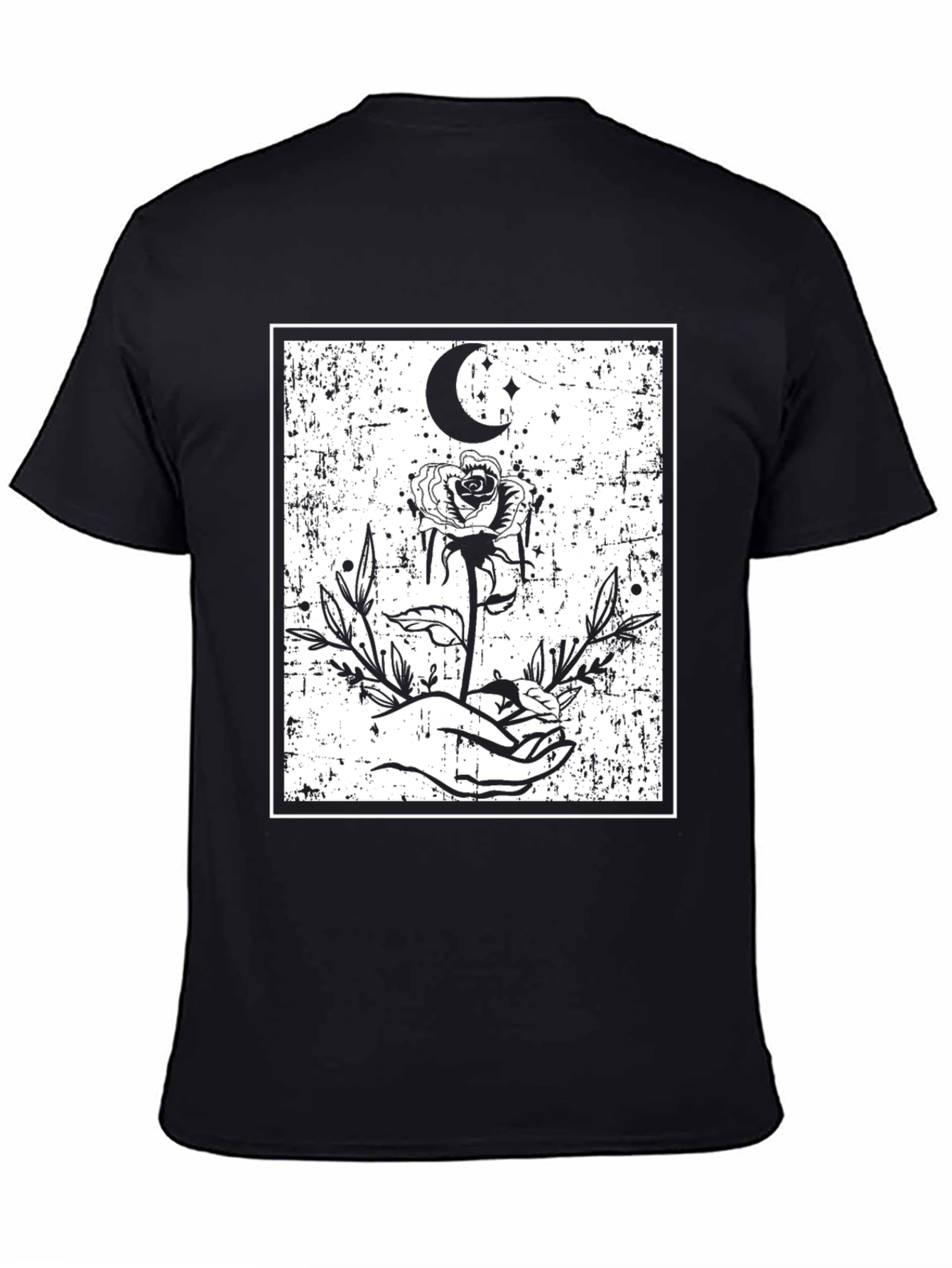 Black Mystic Rose Graphic Tee - Black view 4