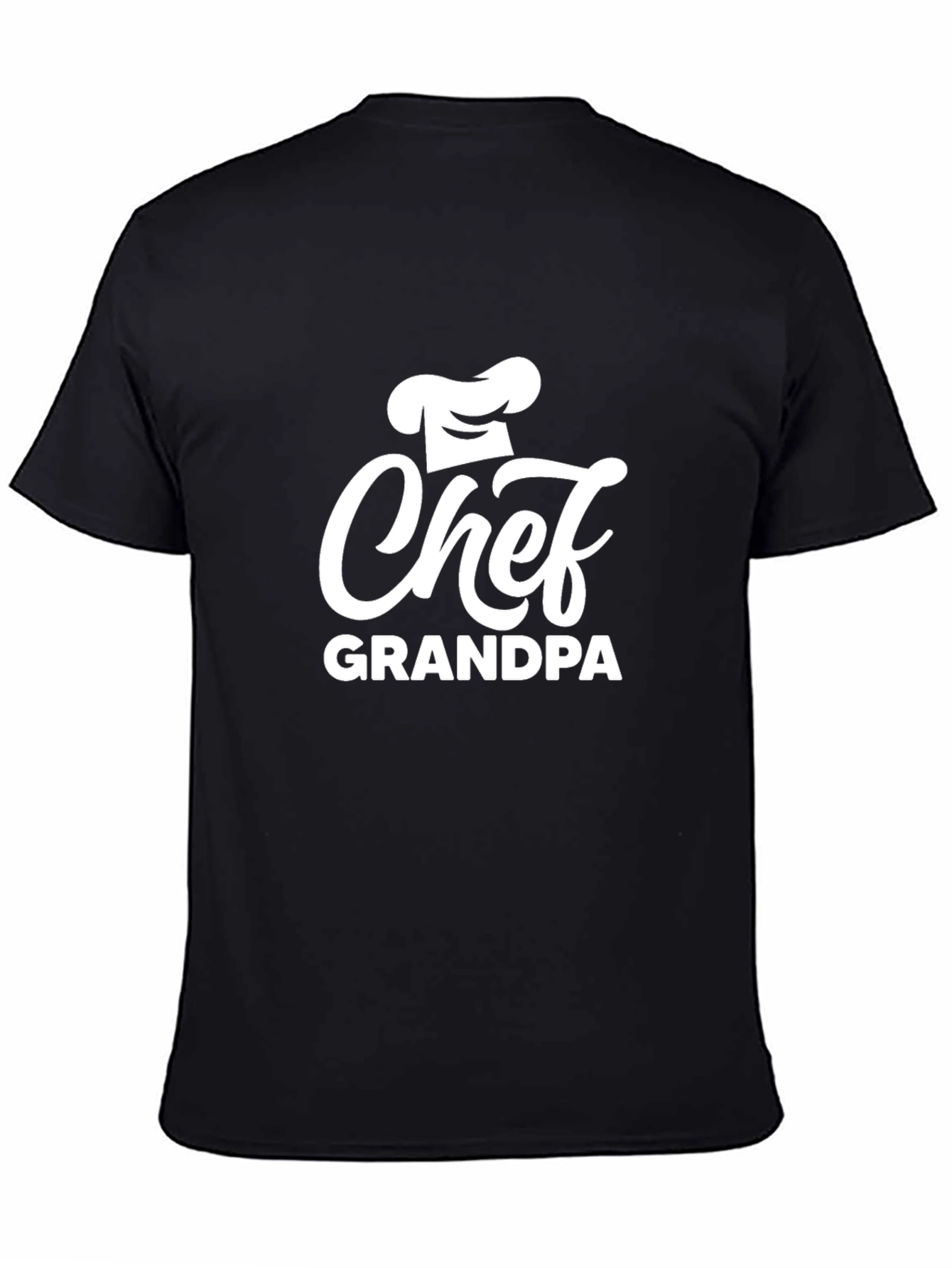 Black Chef Grandpa T-Shirt - Black Cotton Blend view 4