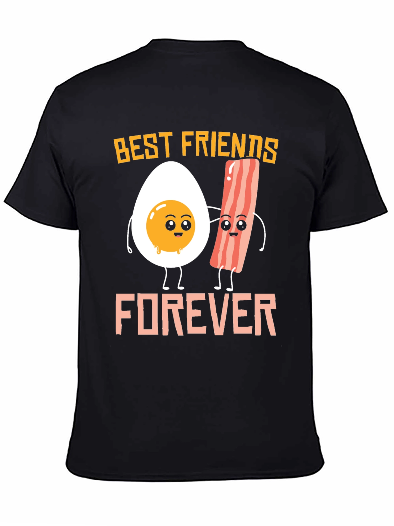 Black Best Friends Forever: Egg & Bacon Graphic Tee view 4
