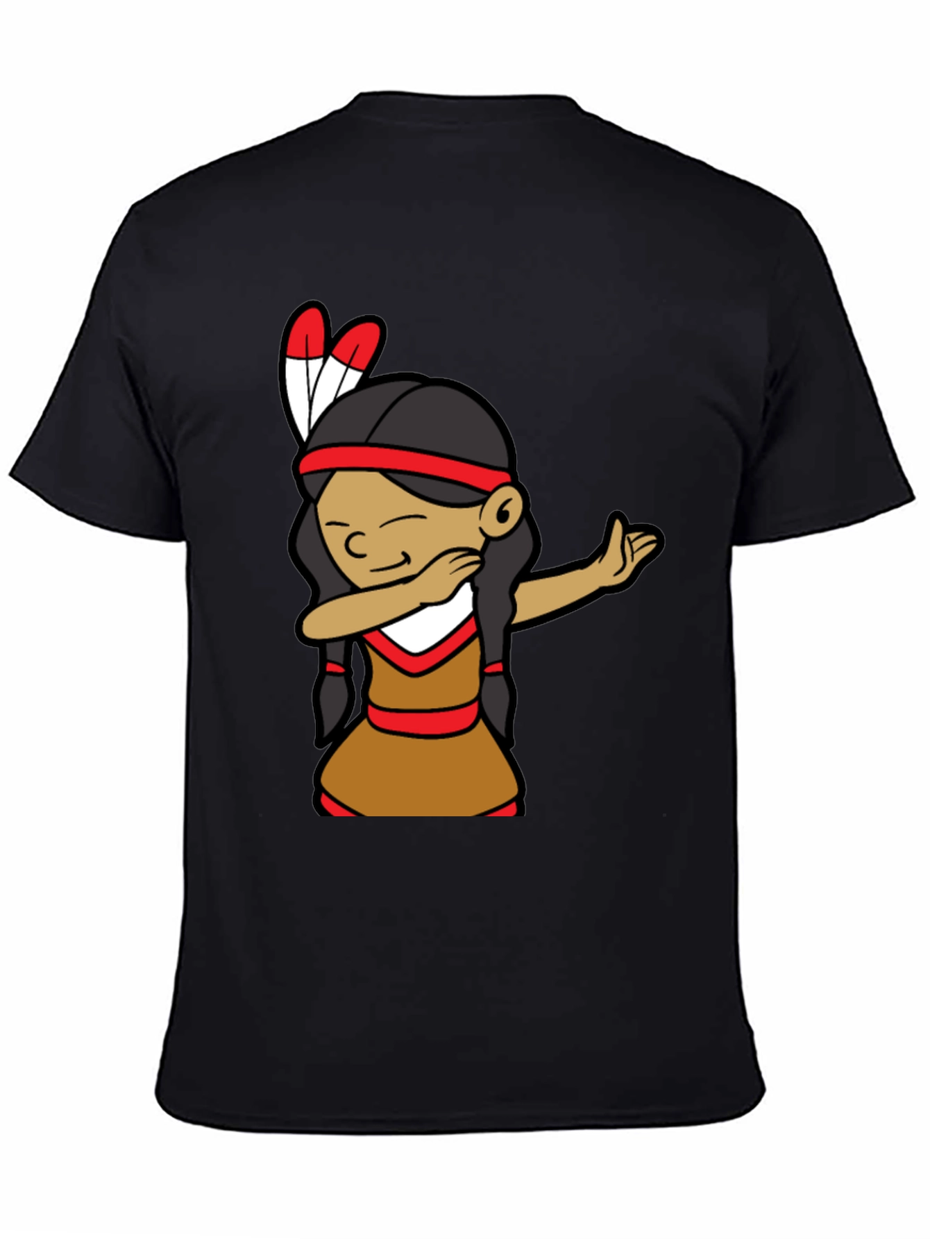 Black Native American Dab Dance Graphic Tee view 4