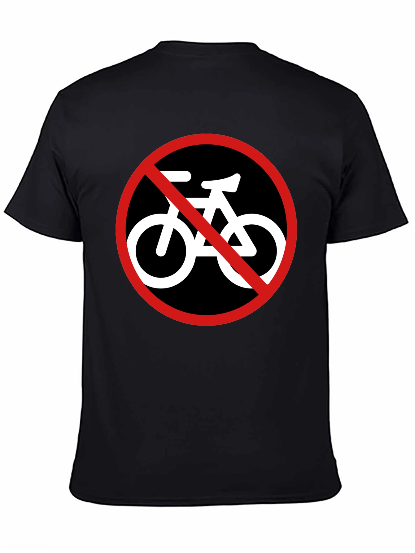 Black No Bikes Allowed Graphic Tee - Mens Black T-Shirt view 4