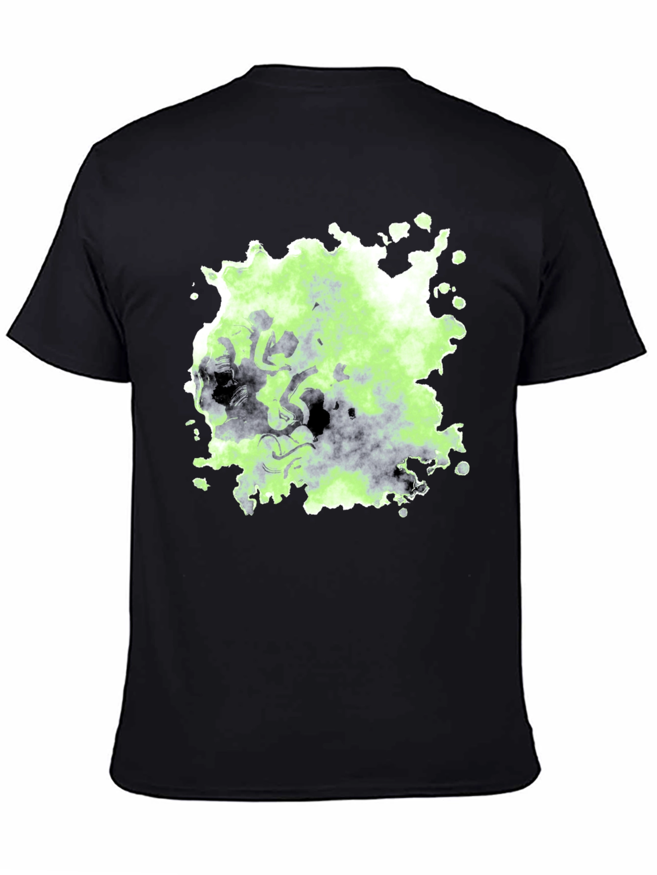 Black Graphic Print Black T-Shirt view 4
