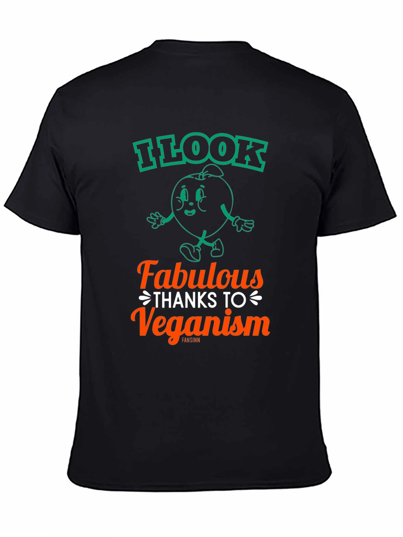 Black Veganism T-Shirt - I Look Fabulous view 4
