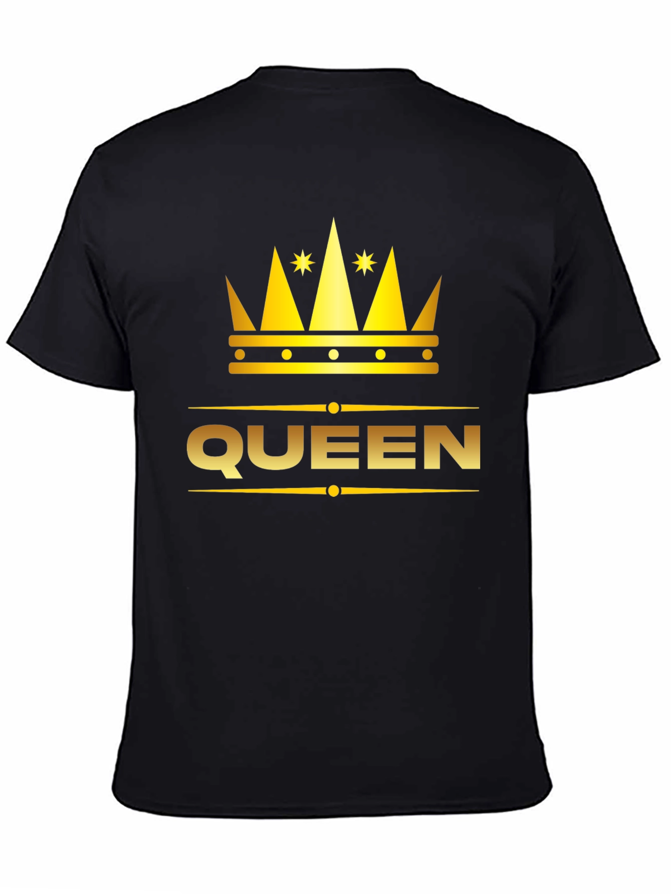 Black Queen Crown Graphic T-Shirt - Black view 4