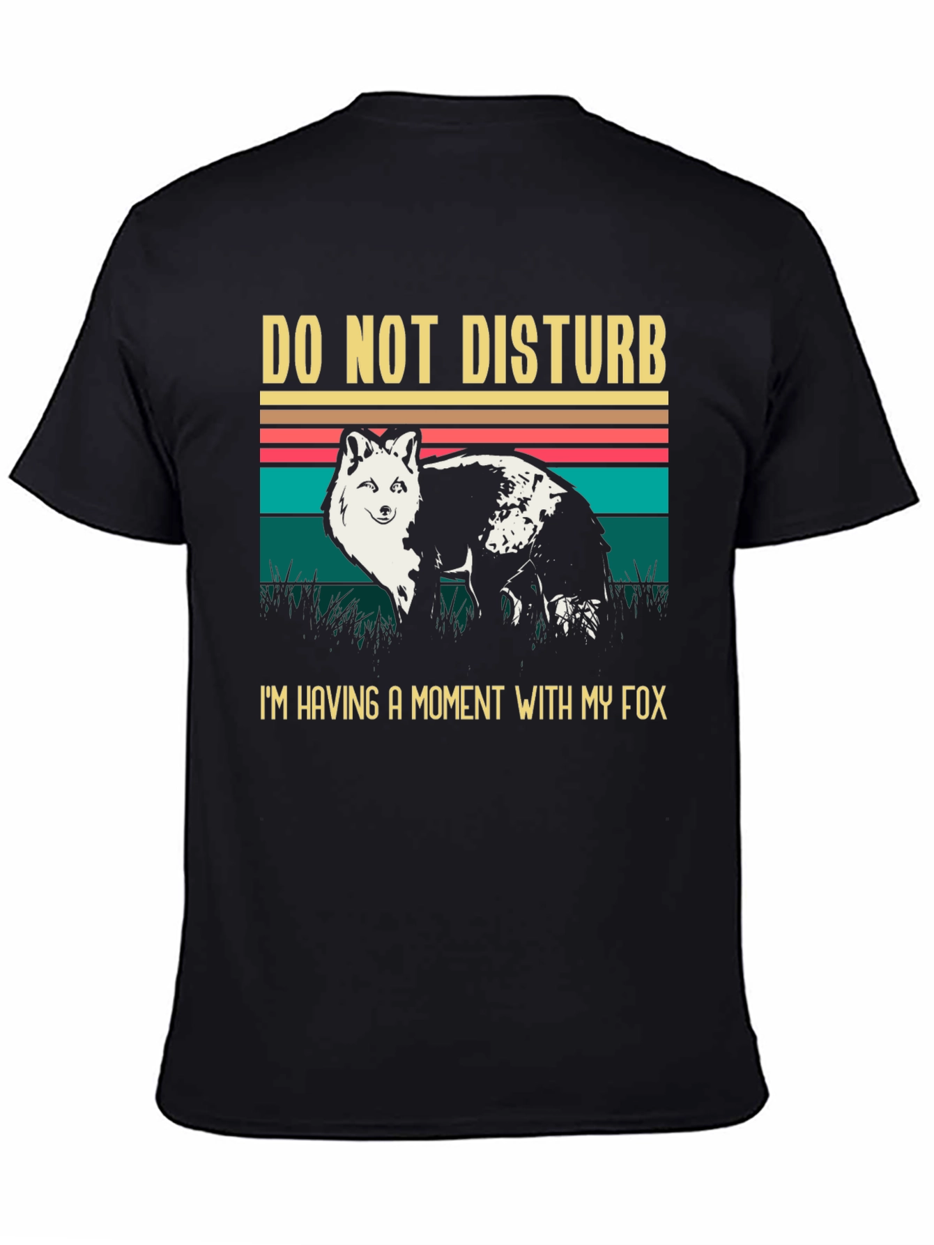 Black Do Not Disturb Fox Graphic Tee view 4
