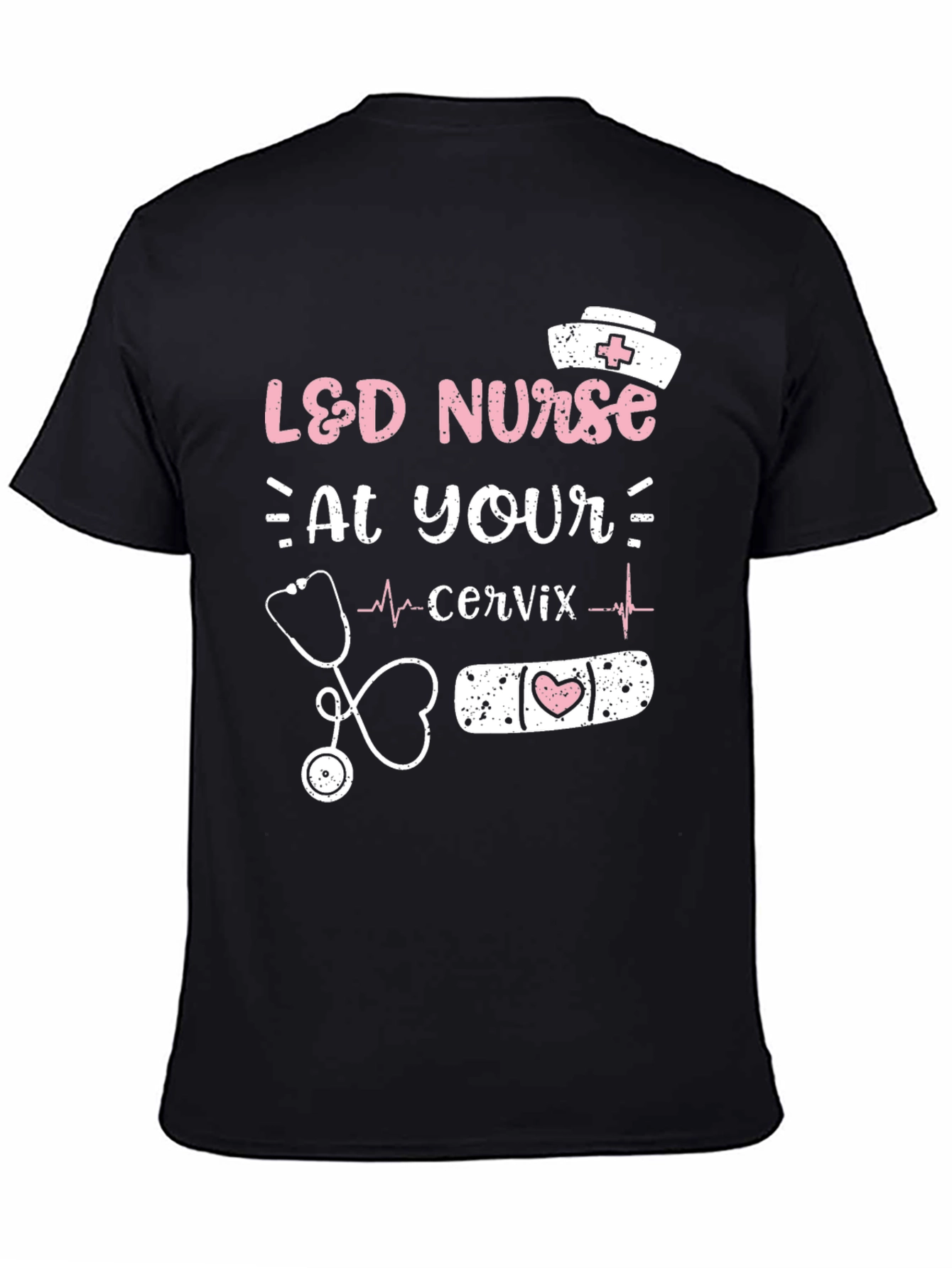 Black L&D Nurse Graphic Tee -  Labor and Delivery Nursing view 4