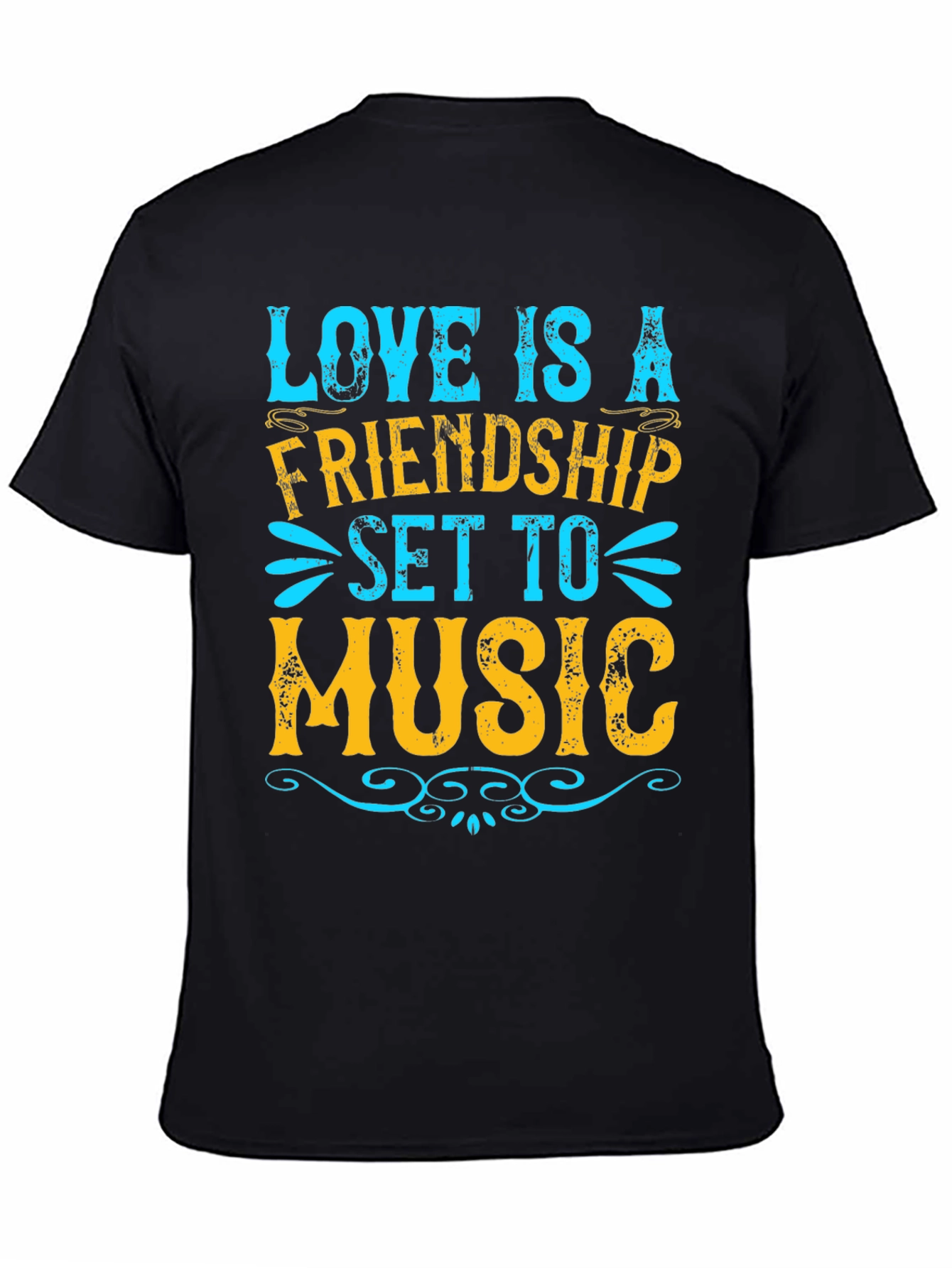 Black Love is Music Graphic T-Shirt view 4