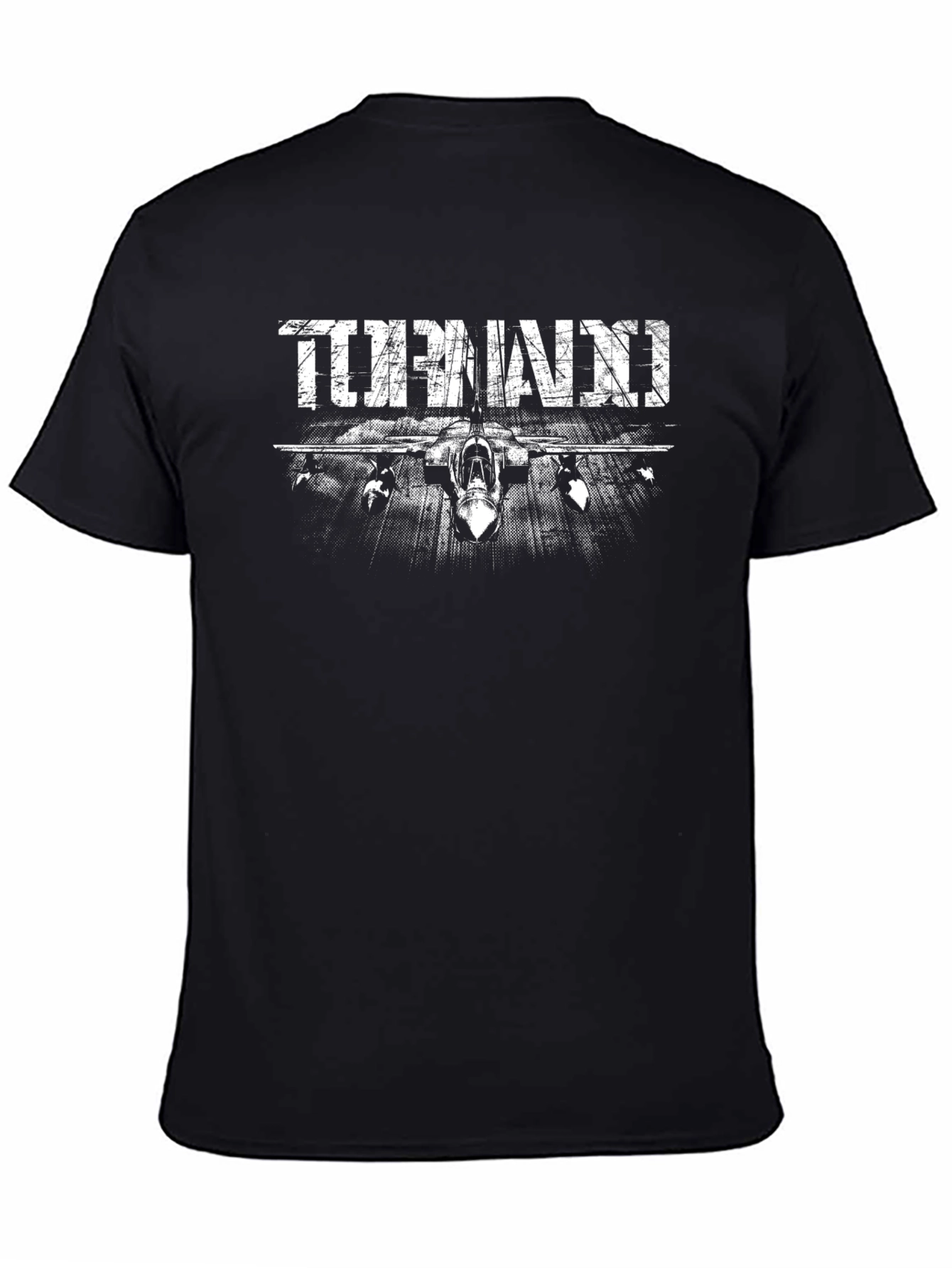 Black Tornado Jet Fighter Black T-Shirt view 4