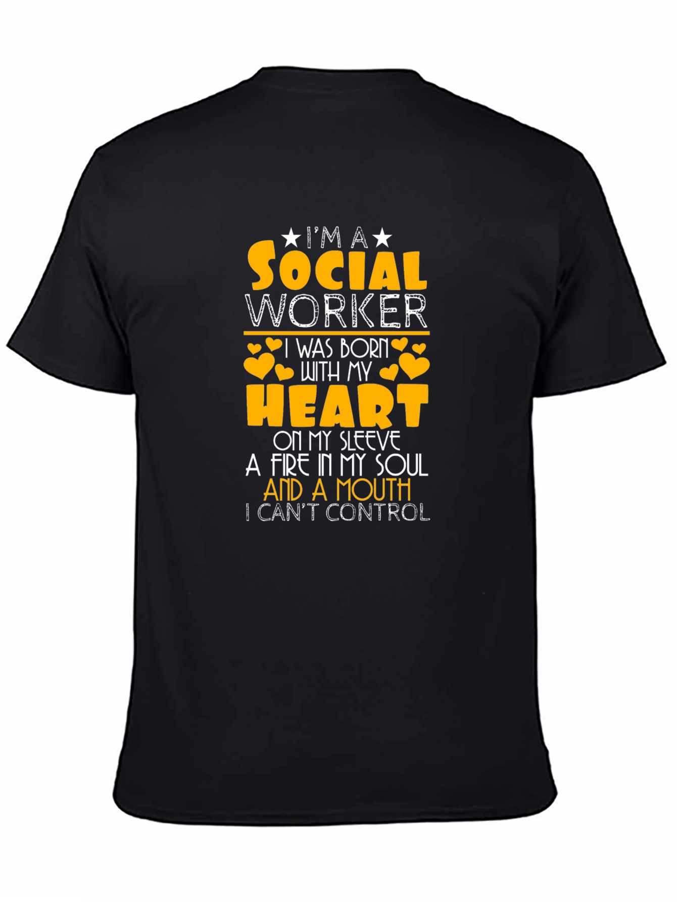 Black Social Worker T-Shirt - Heart & Soul Design view 4