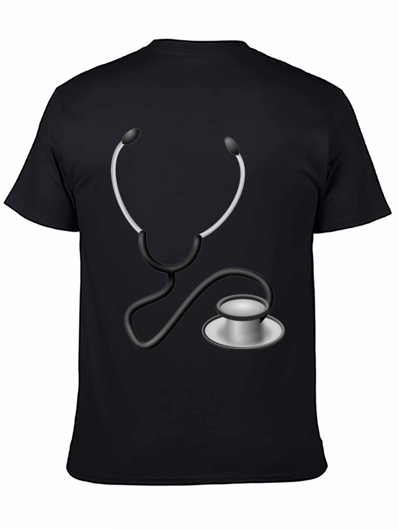Black Stethoscope Graphic T-Shirt - Medical Humor Tee view 4