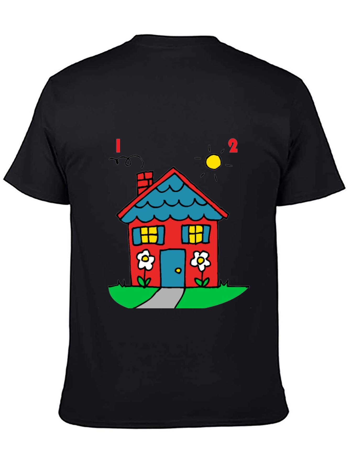 Black House Graphic Tee - Quirky Comfort view 4