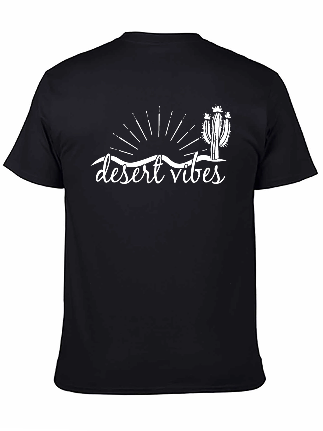 Black Desert Vibes Graphic Tee - Unisex Black T-Shirt view 4