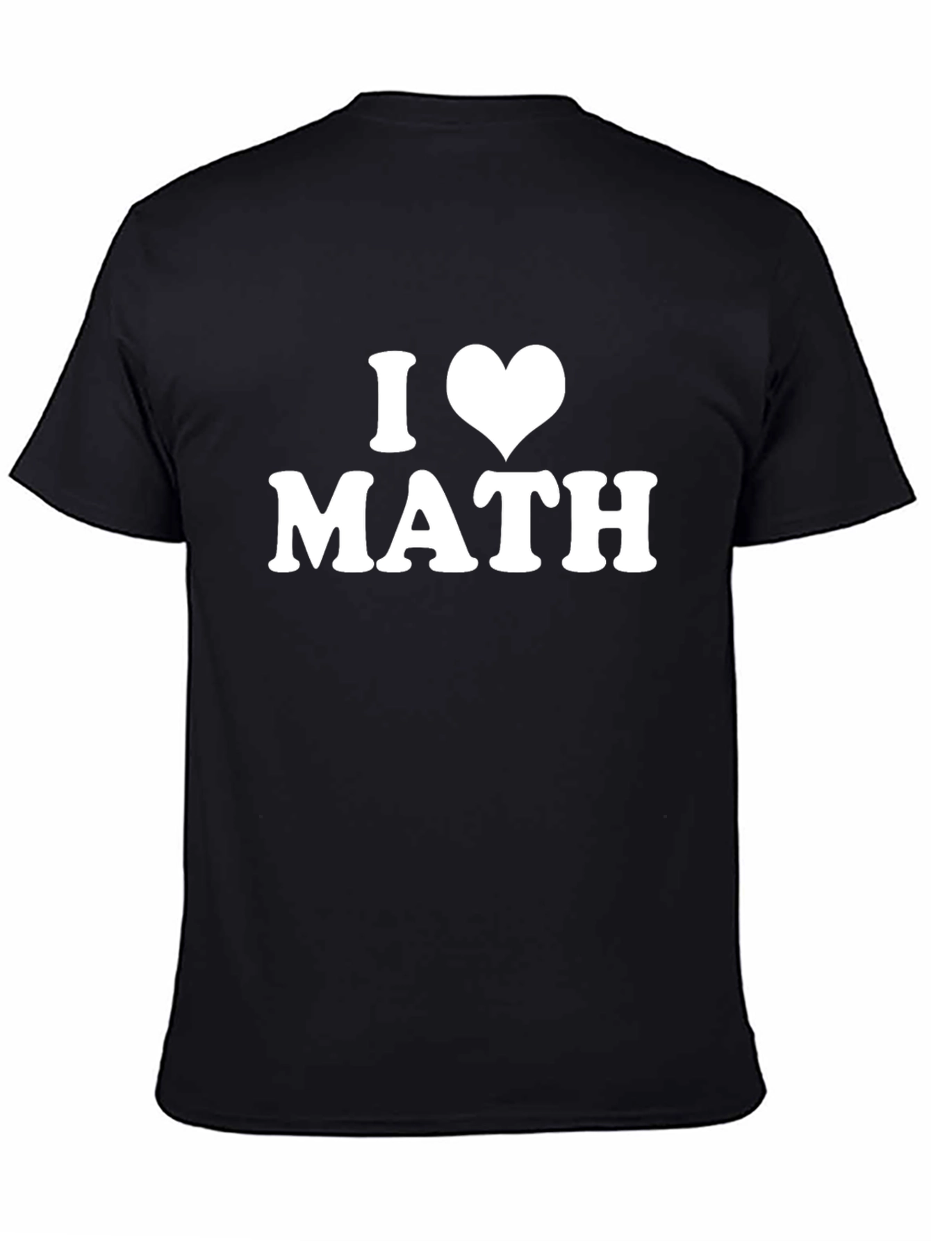Black I Heart Math T-Shirt - Black Cotton Blend view 4