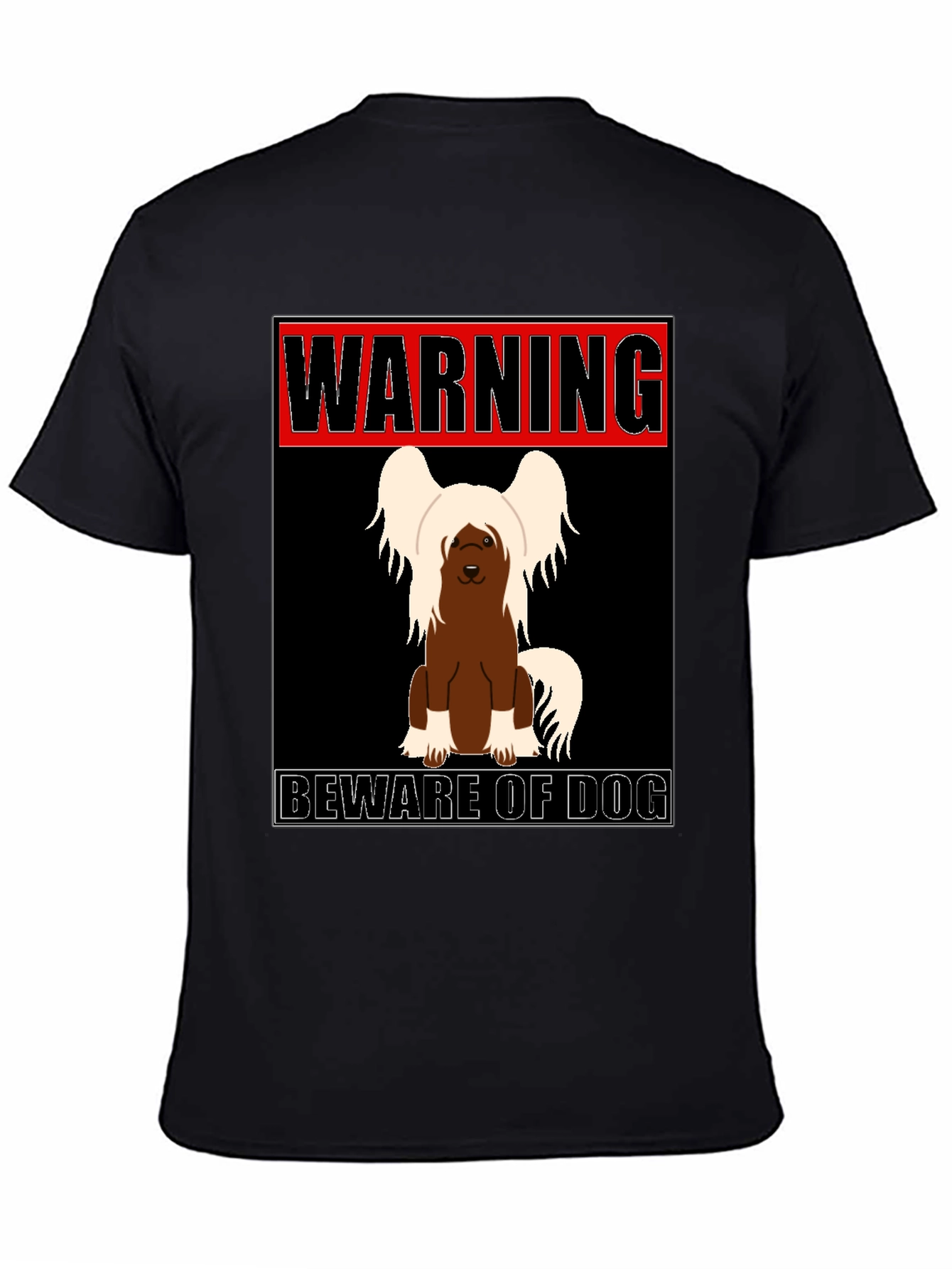 Black Warning Beware of Dog T-Shirt view 4