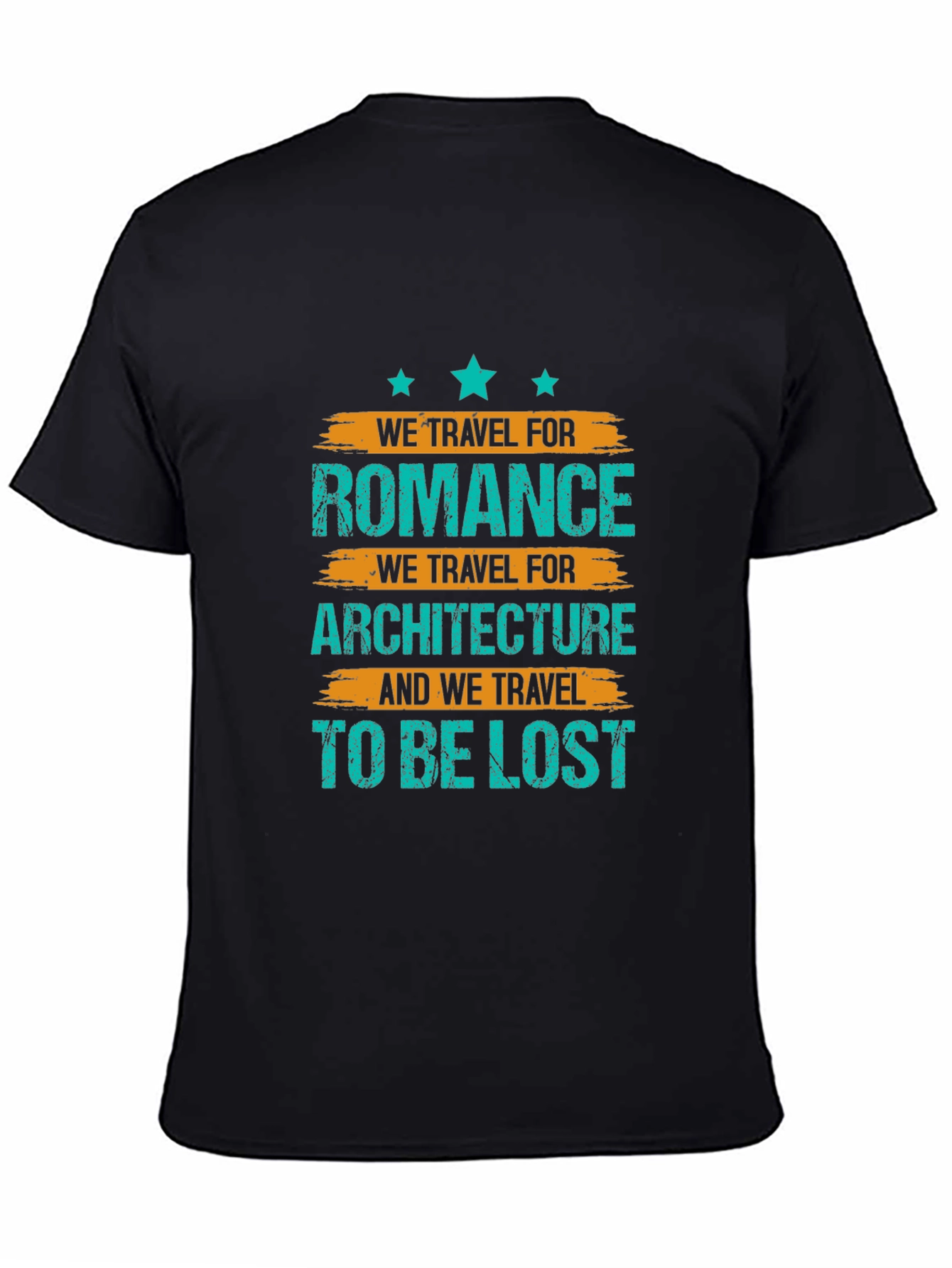 Black Travel Romance Architecture Lost T-Shirt view 4