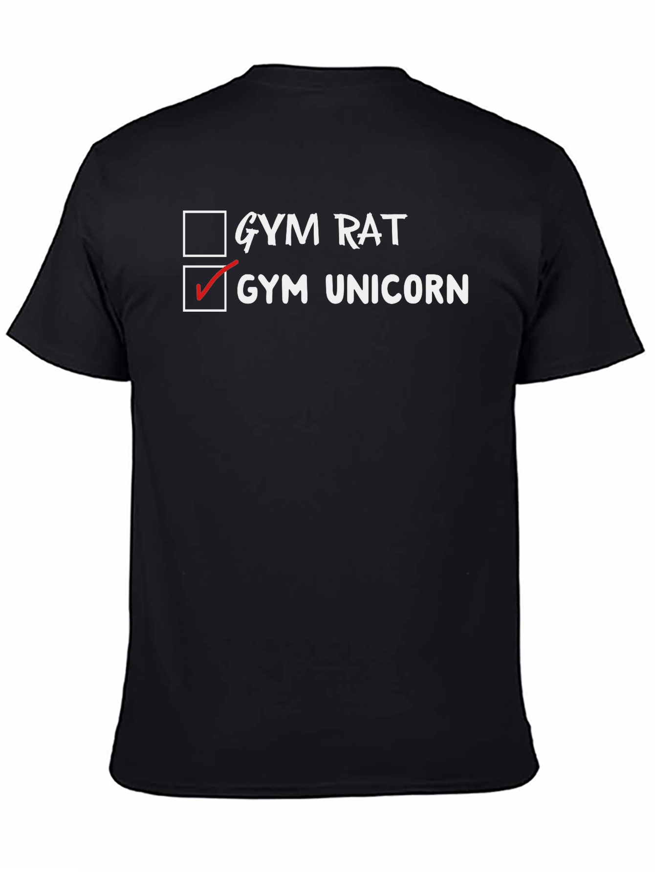 Black Gym Unicorn Graphic Tee - Black Cotton T-Shirt view 4