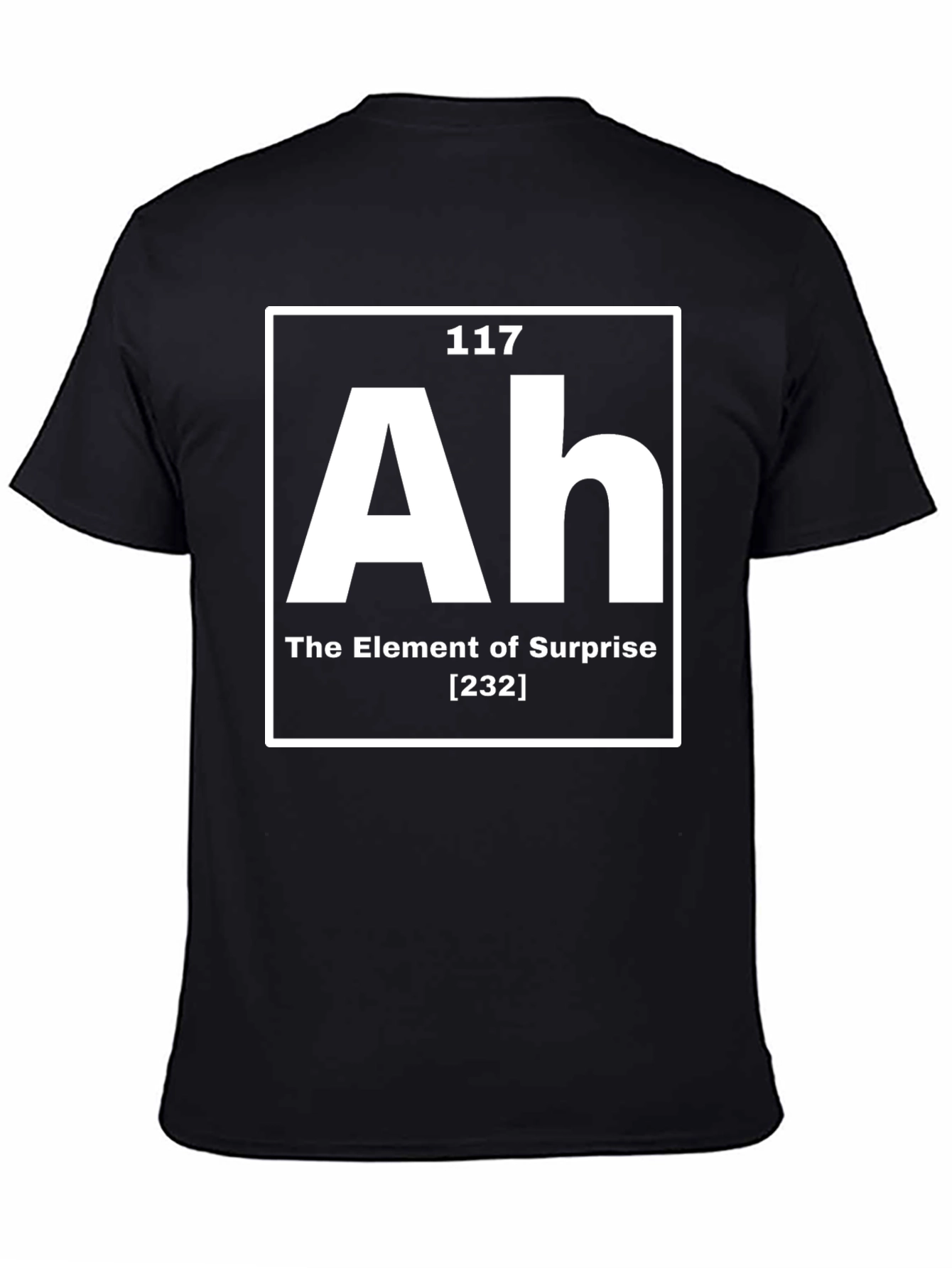 Black Element of Surprise T-Shirt - Funny Science Tee view 4