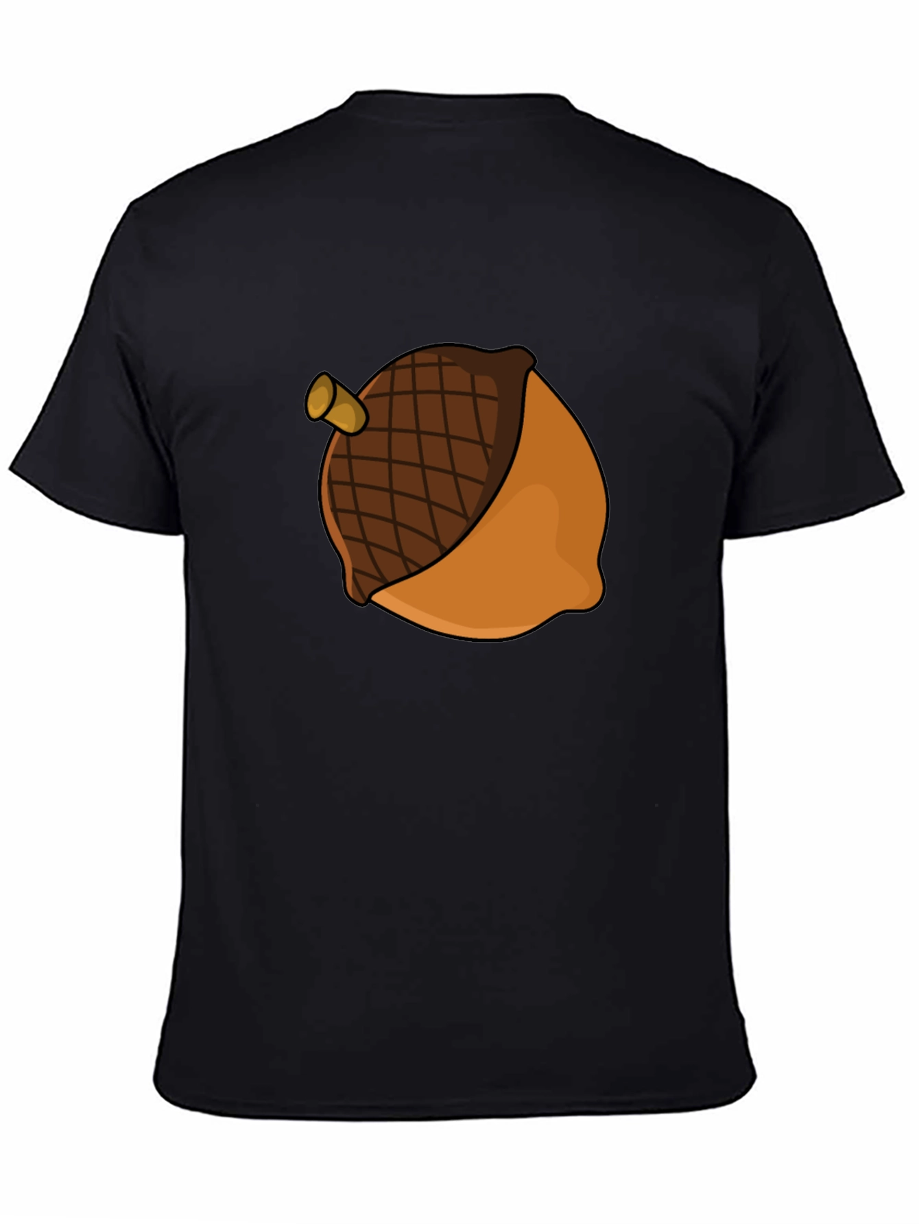 Black Acorn Graphic Tee - Nature Inspired Casual Wear view 4