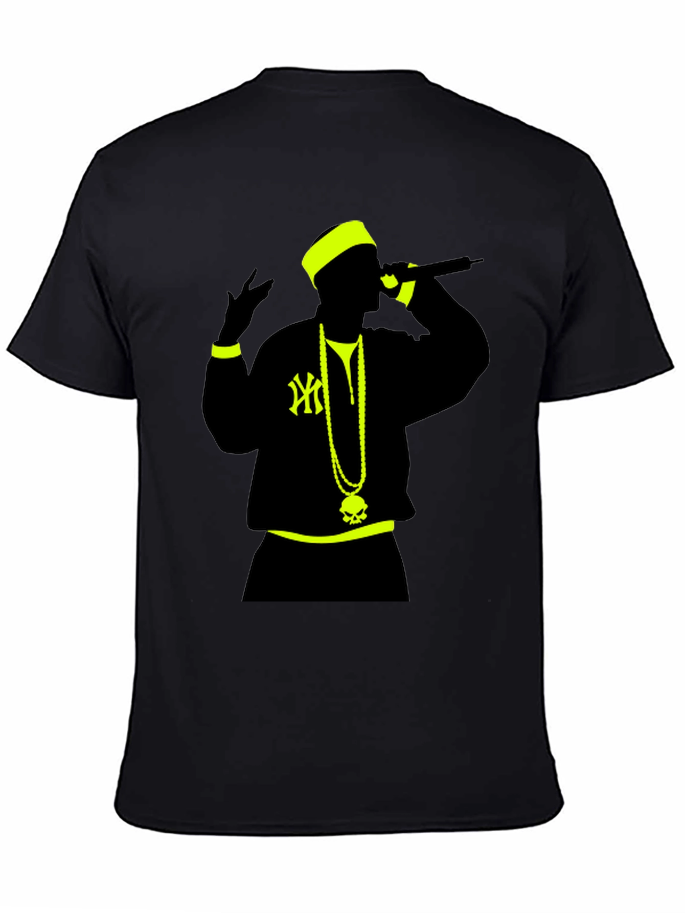 Black Hip Hop Icon Graphic Tee - Black view 4