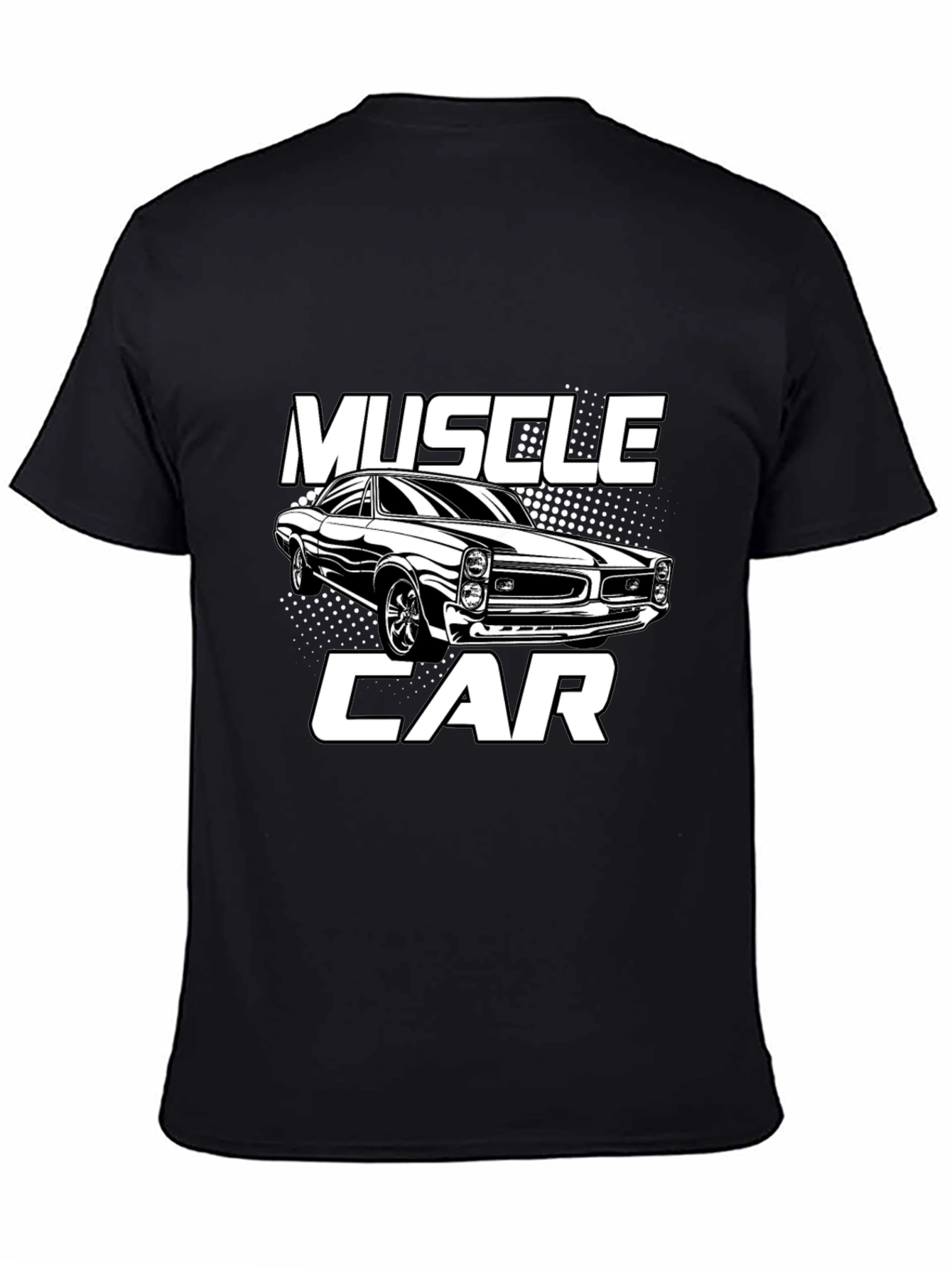 Black Muscle Car Graphic T-Shirt - Black view 4