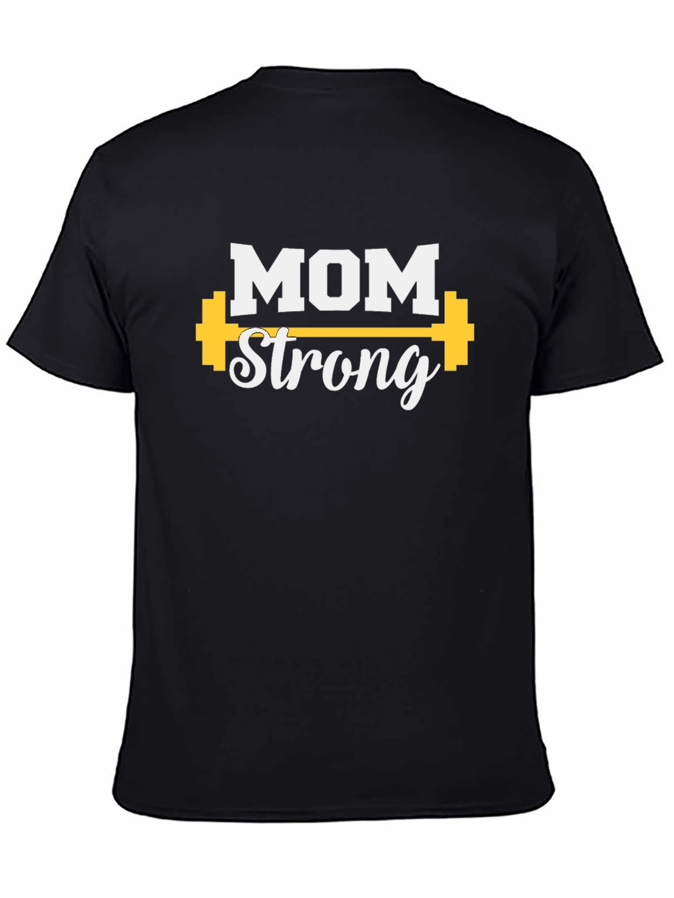 Mom Strong Graphic Tee - Black Cotton Blend - 4