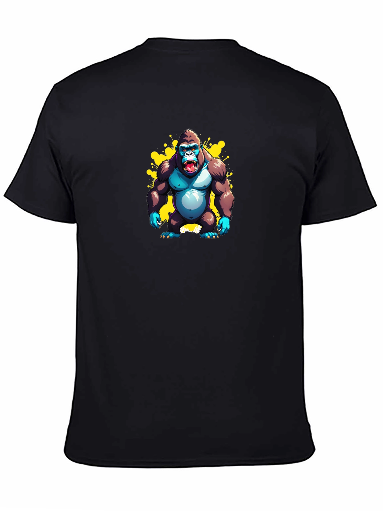 Black Gorilla Graphic Black T-Shirt view 4
