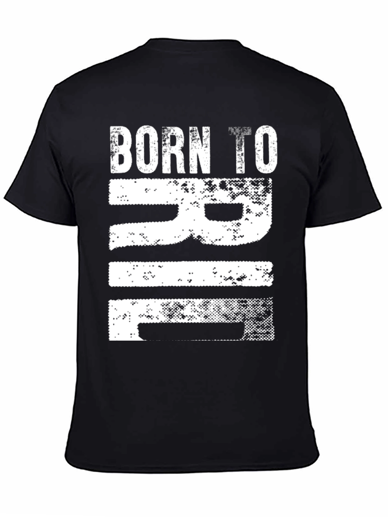 Black Born to RIF T-Shirt - Distressed Graphic Tee view 4