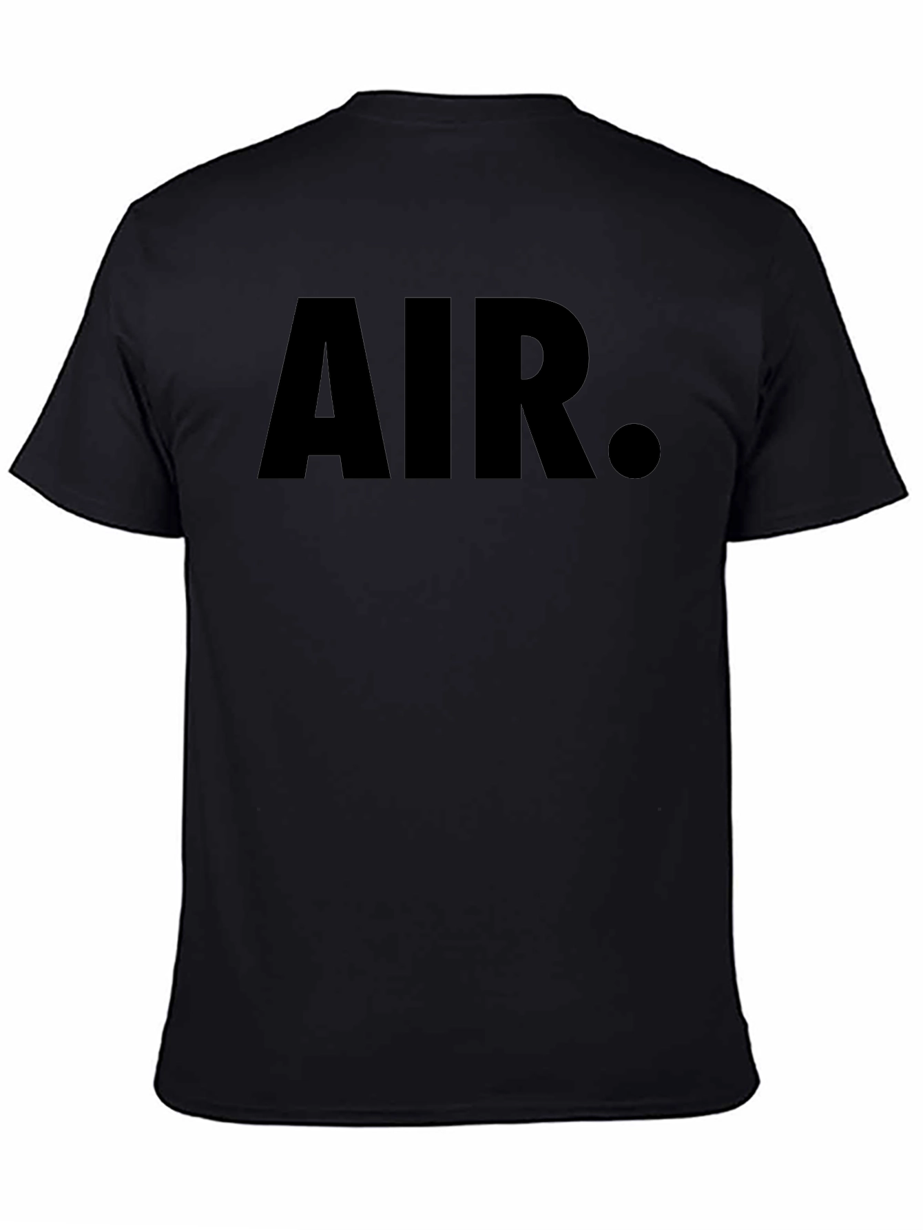 Black Men's Black Graphic T-Shirt - AIR Print view 4