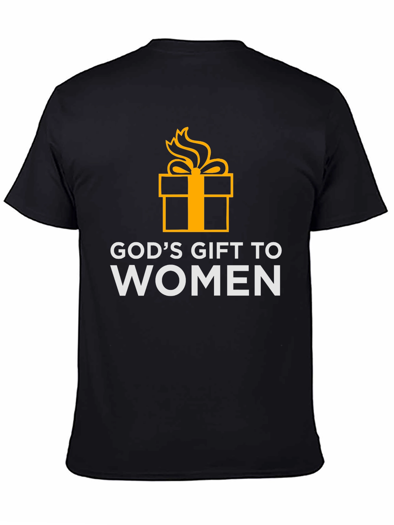 Black God's Gift to Women T-Shirt - Novelty Graphic Tee view 4