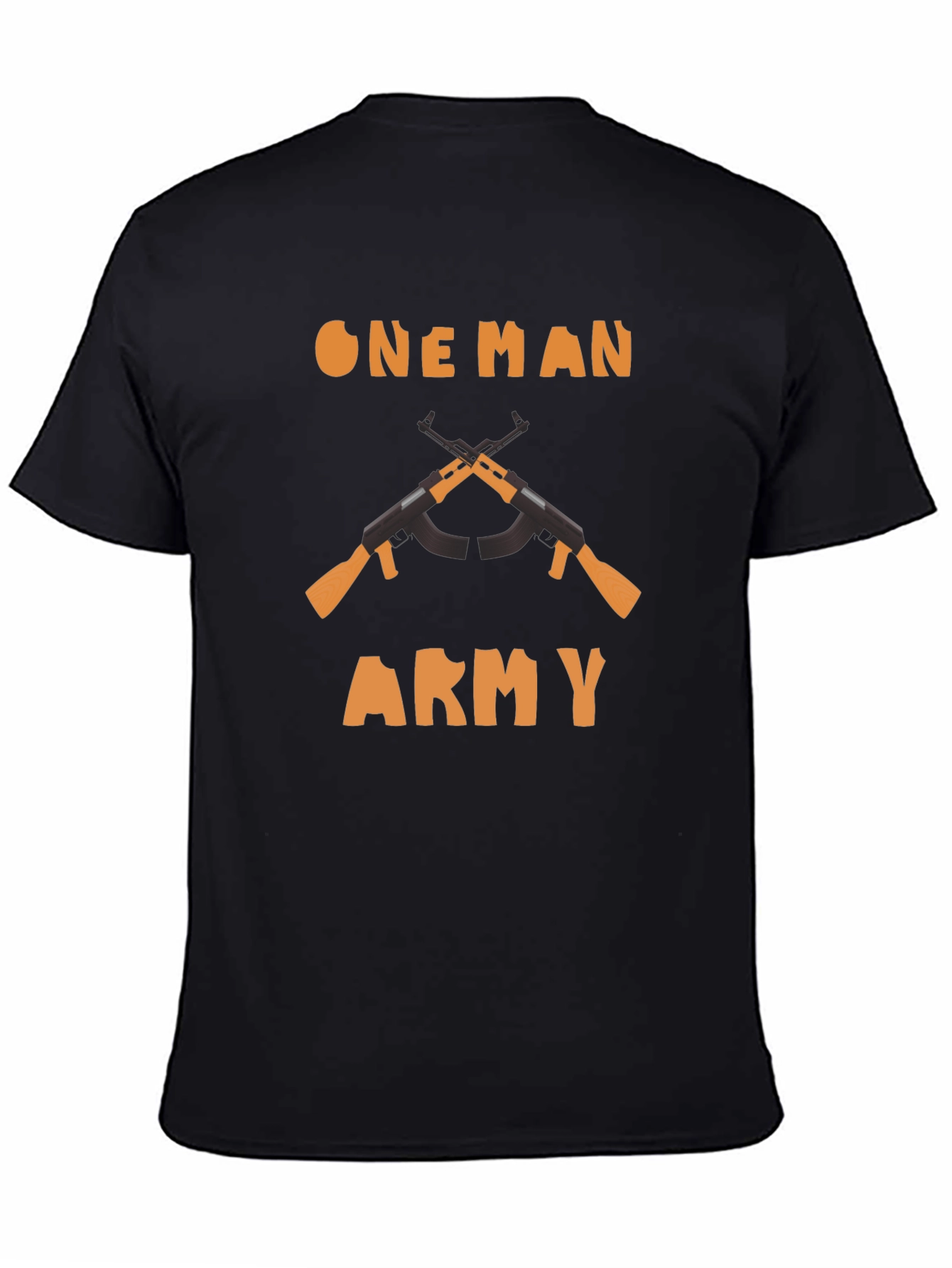 Black One Man Army Graphic Tee view 4