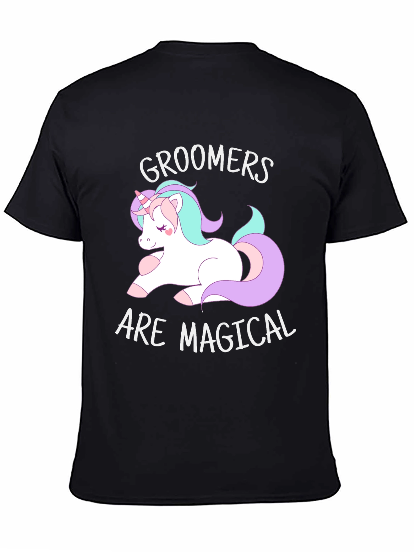 Groomers are Magical T-Shirt, Cute Unicorn Graphic Tee - 4